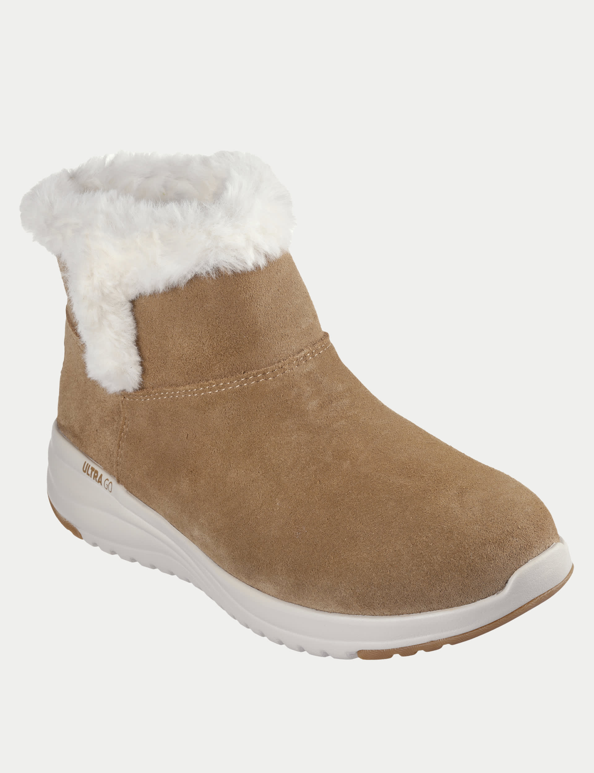 Skechers Women's On-The-Go Stellar Faux Fur Trim Ankle Boots - 5 - Tan, Tan