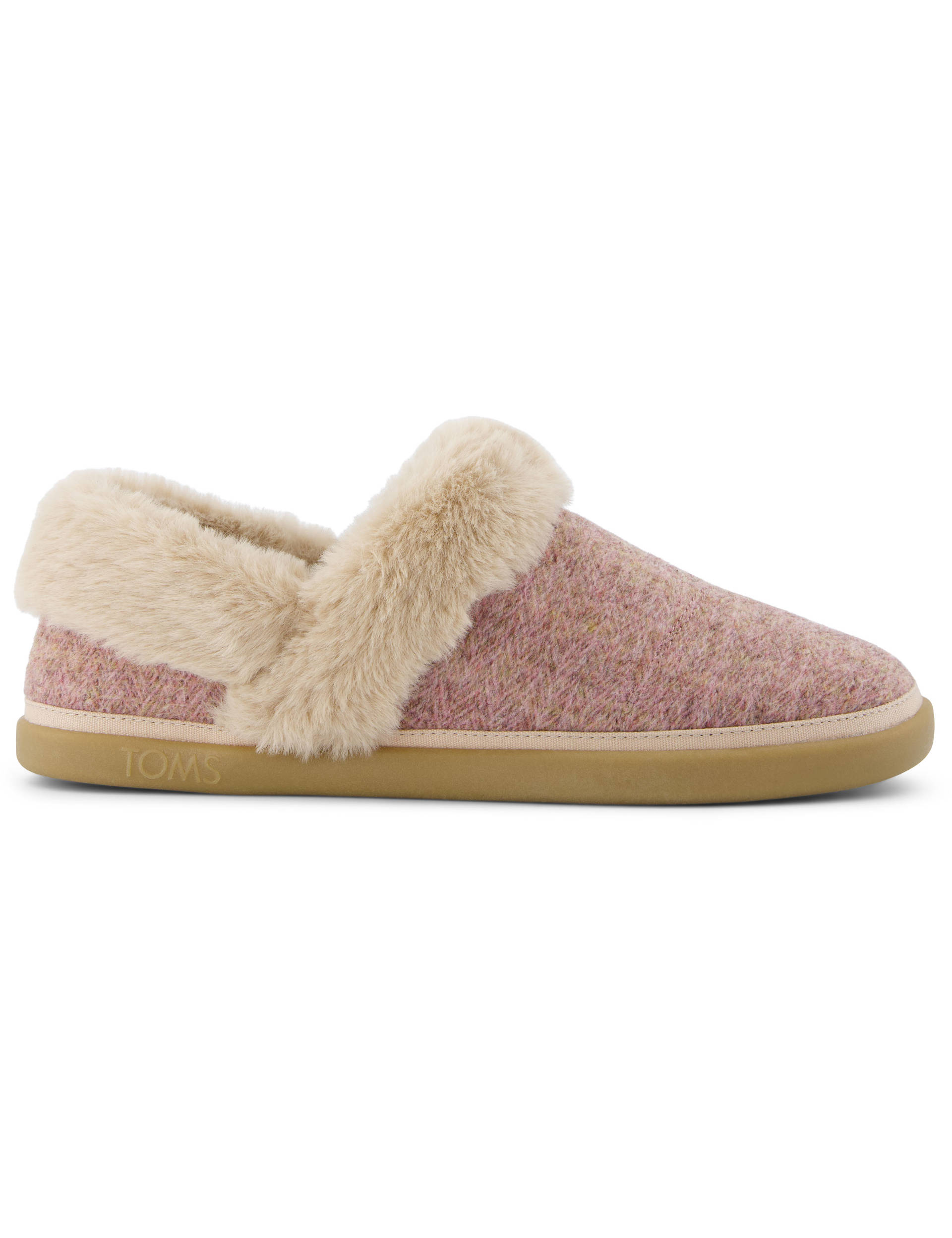 Toms Women's Faux Fur Lined Round Toe Mule Slippers - 8 - Pink, Pink