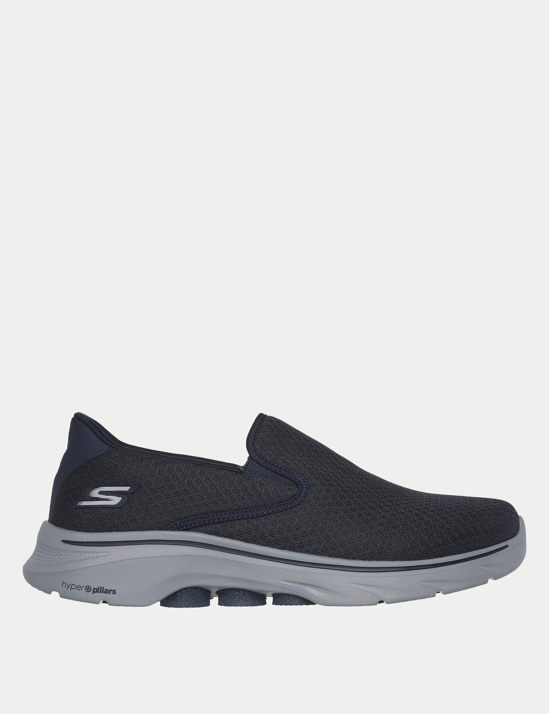 Skechers Men's Go Walk 7 Slip-On Trainers - 10 - Dark Navy Mix, Dark Navy Mix,Black