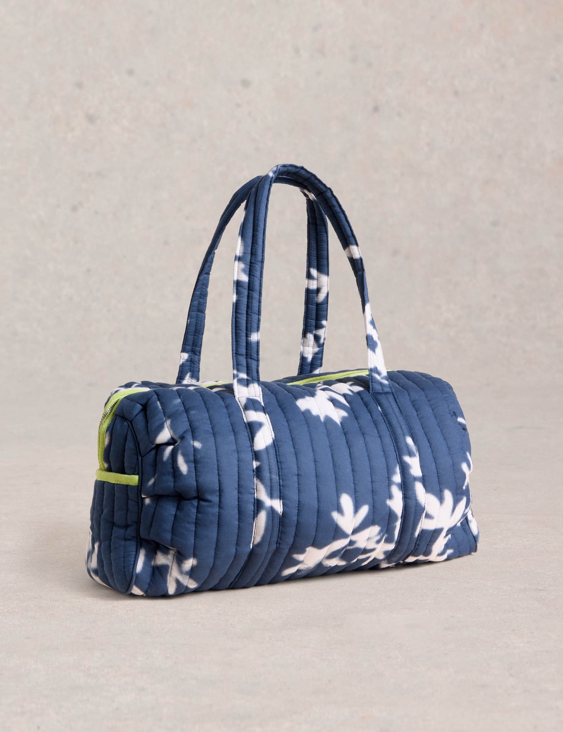 White Stuff Women's Pure Cotton Floral Quilted Weekend Bag - Navy Mix, Navy Mix