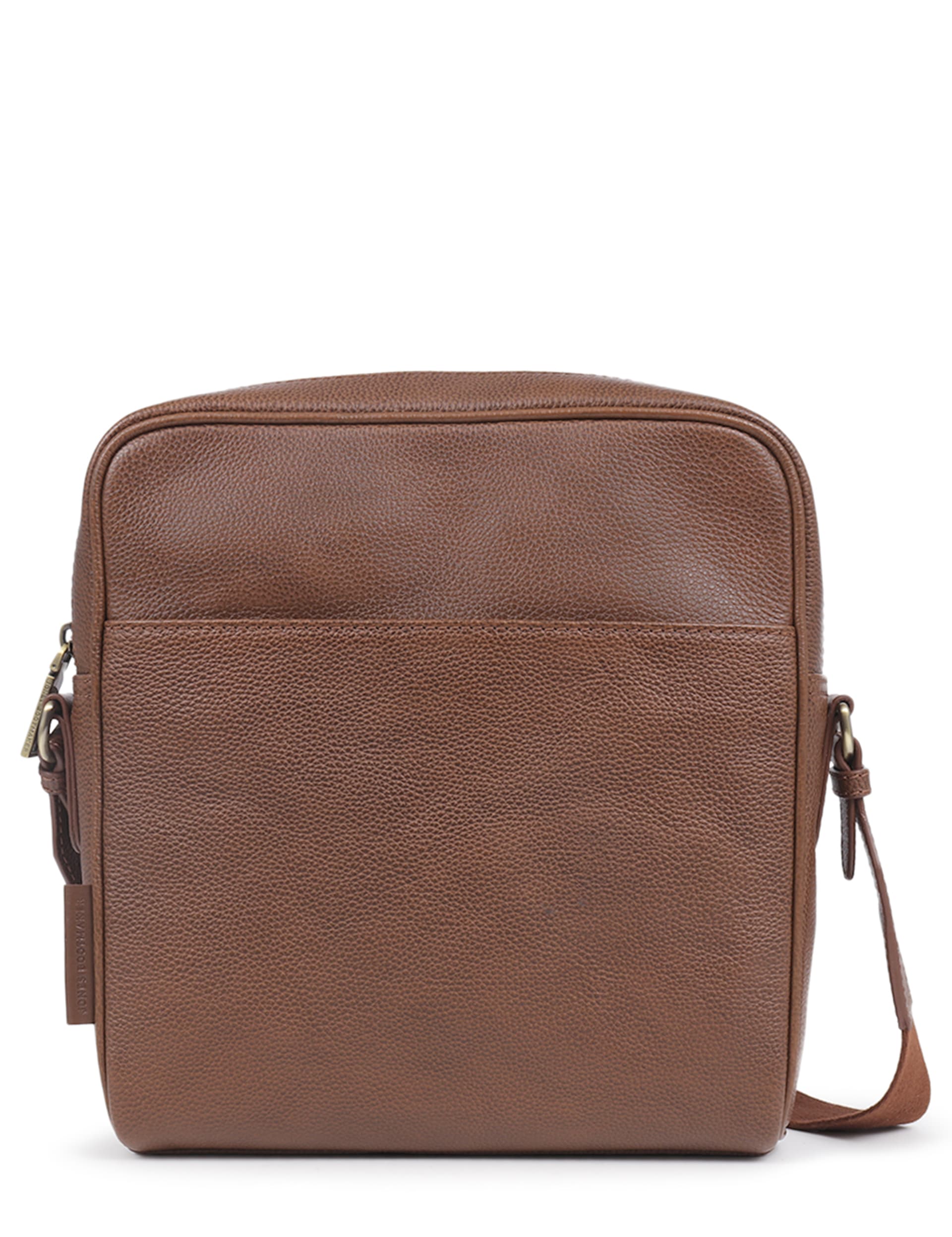 Jones Bootmaker Men's Leather Pebble Grain Cross Body Bag - one size - Tan, Tan