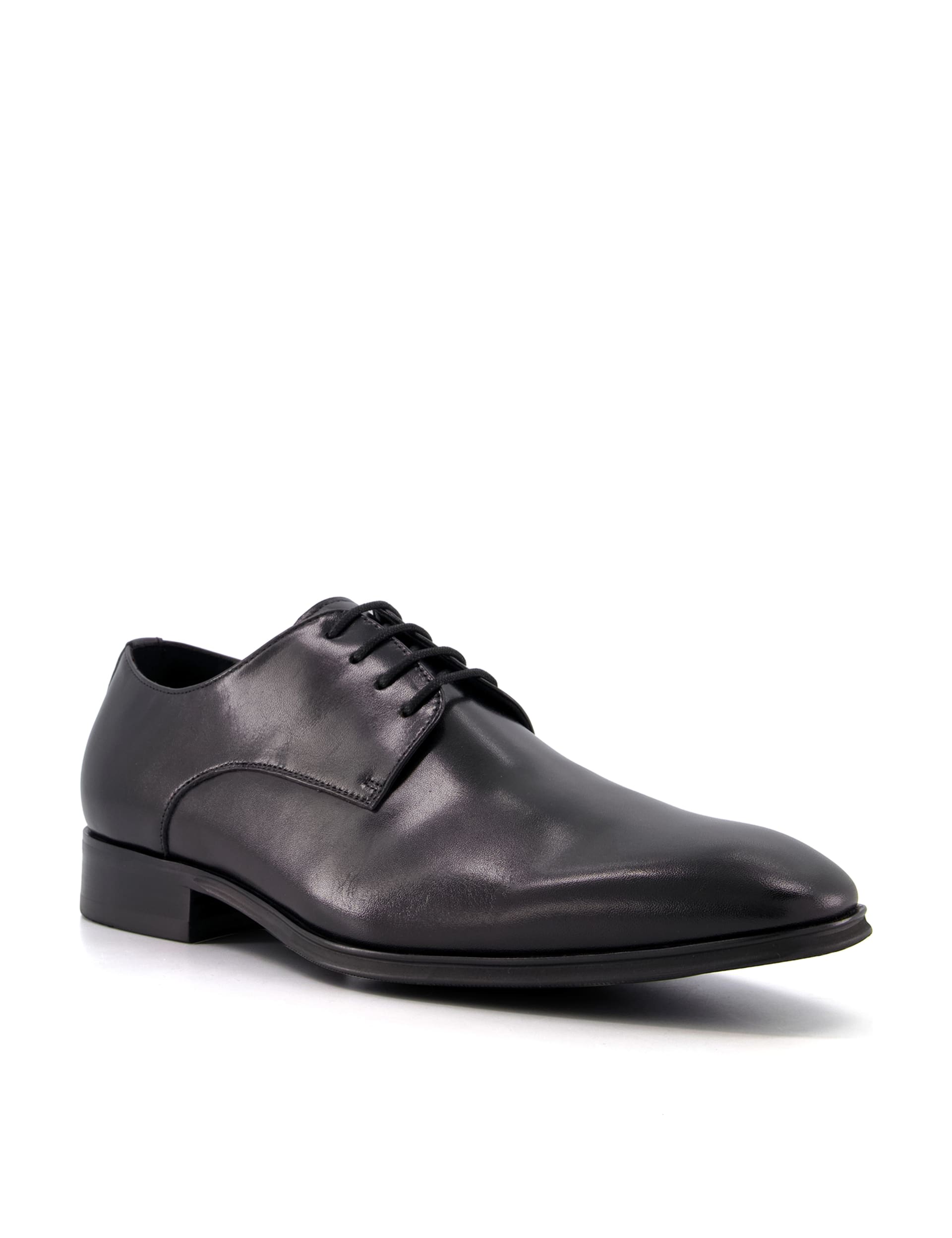 Dune London Men's Leather Oxford Shoes - 8 - Black, Black