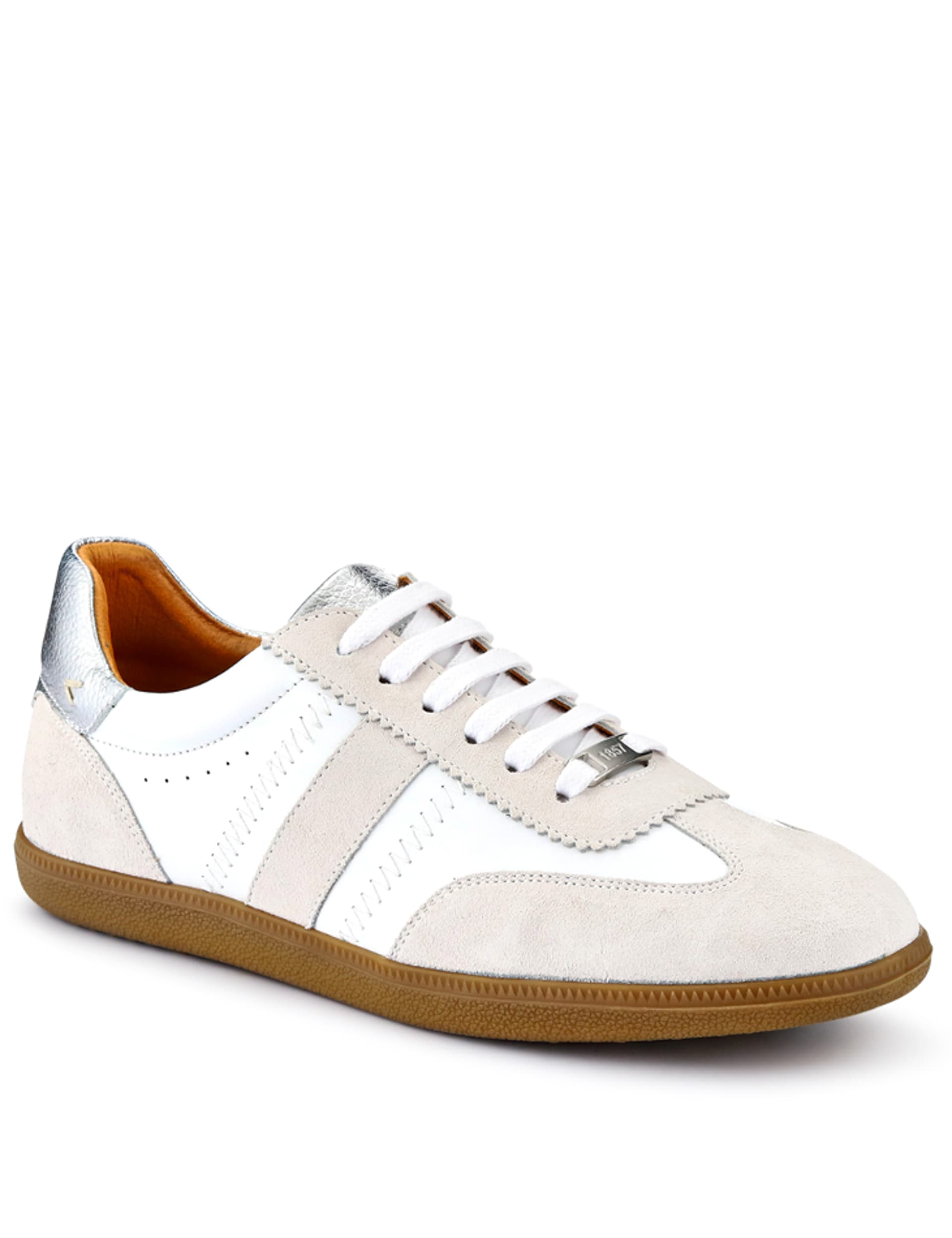 Jones Bootmaker Women's Leather Lace Up Trainers - 7 - White, White