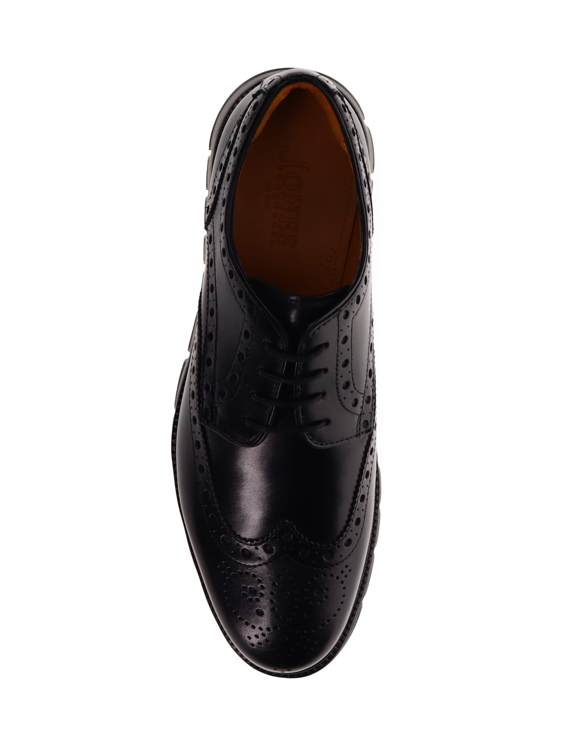 Jones Bootmaker Men's Leather Brogues - 11 - Black, Black