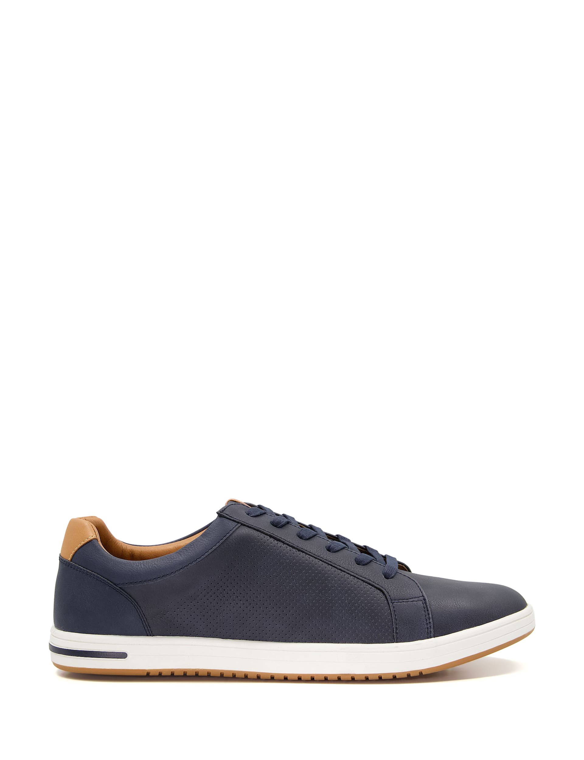 Dune London Men's Suedette Lace Up Trainers - 9 - Navy, Grey,Navy,White