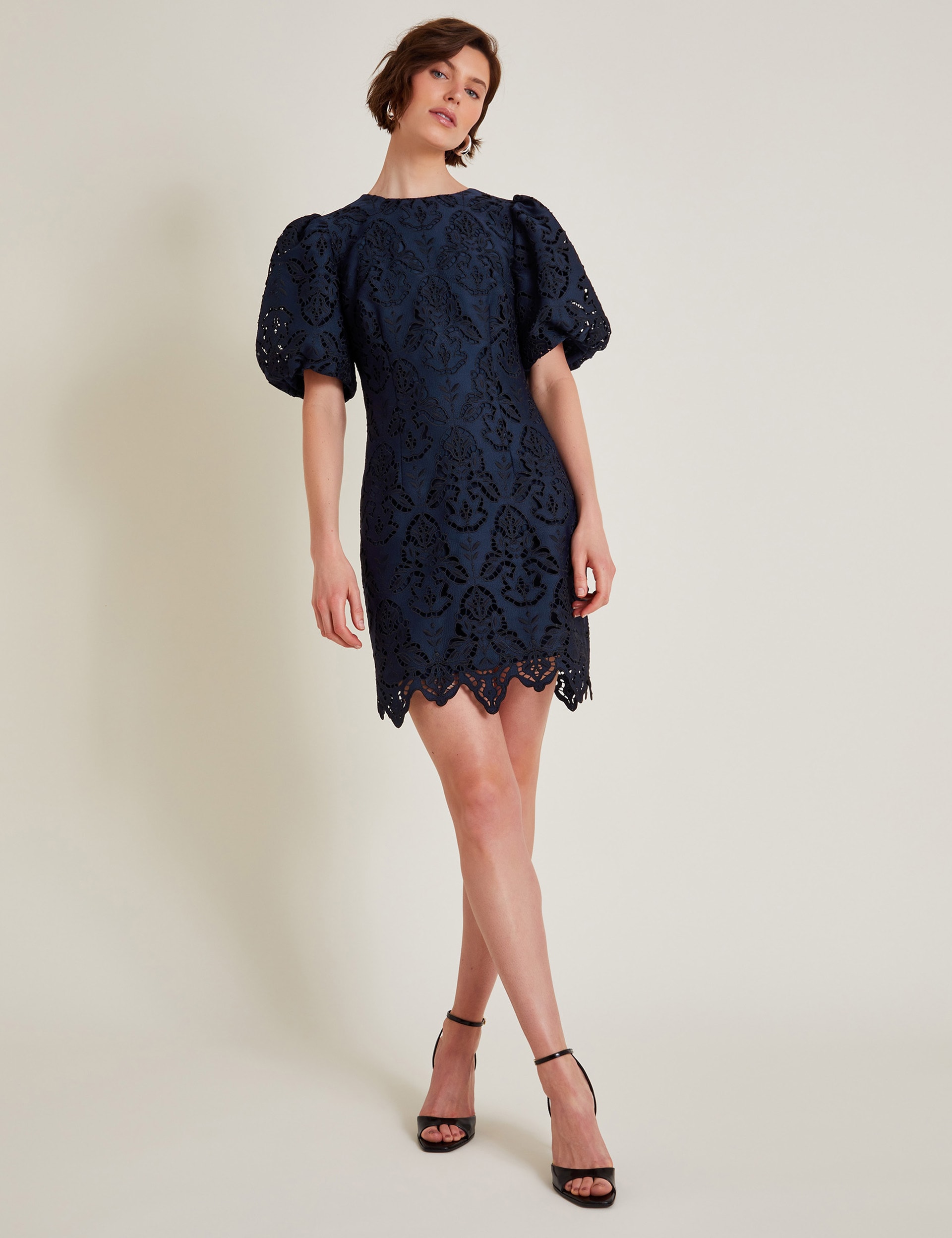 Monsoon Women's Lace Mini Dress - 24 - Navy, Navy