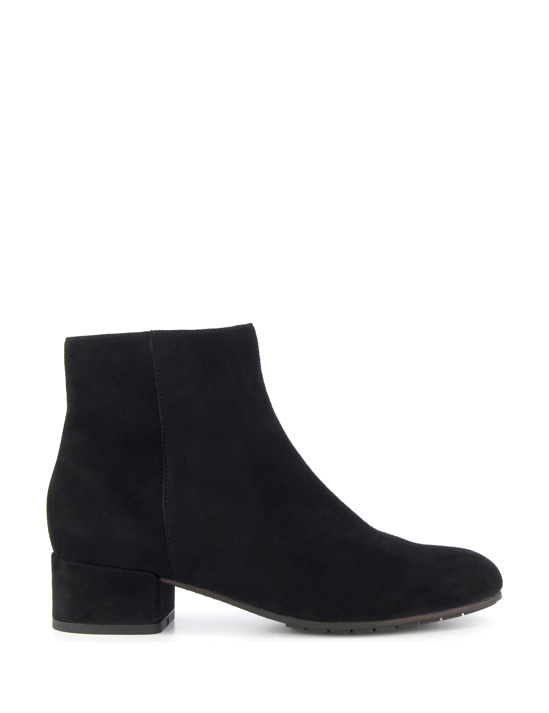 Dune London Women's Wide Fit Suede Block Heel Ankle Boots - 3 - Black, Black