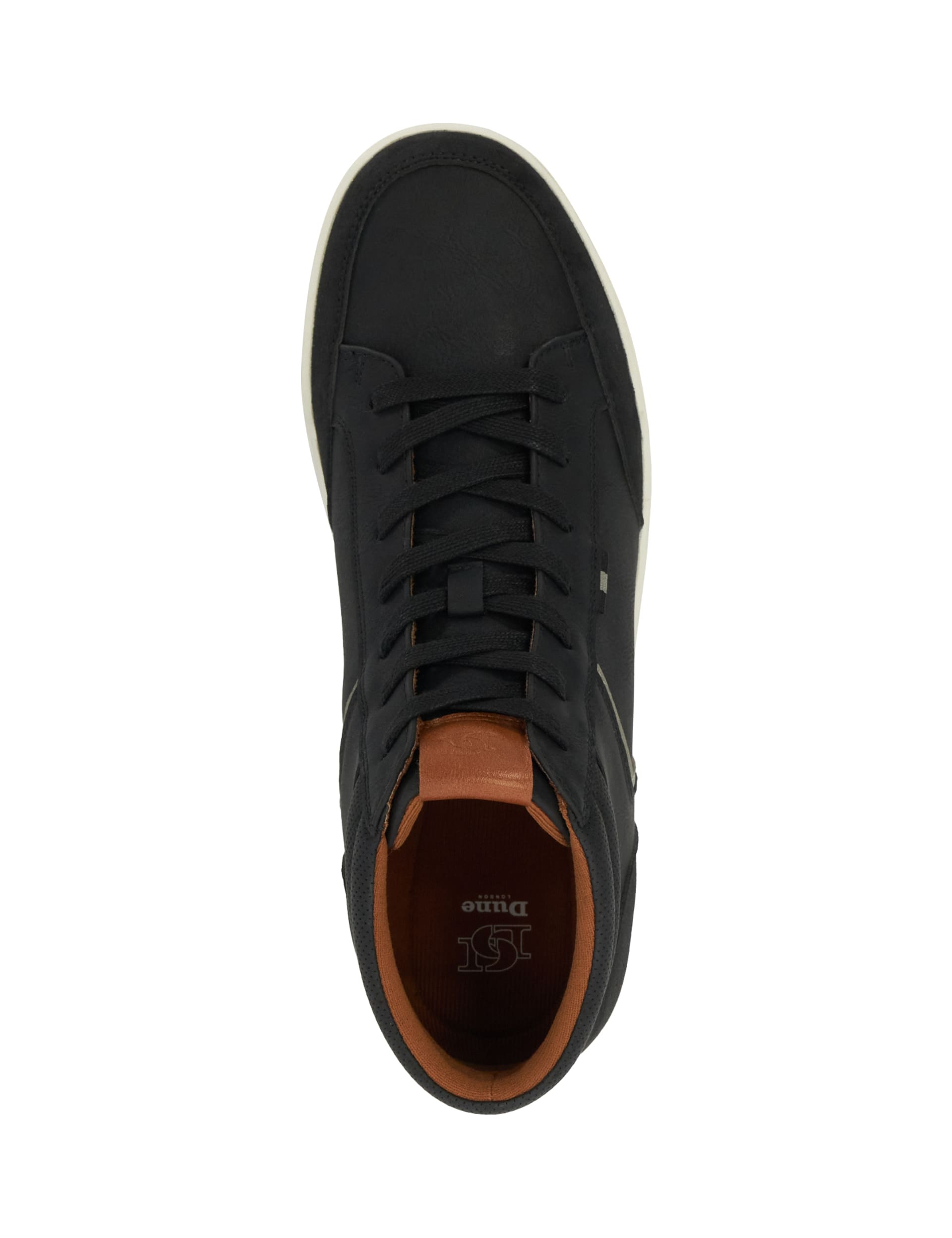 Dune London Men's Collar Detail Lace Up Trainers - 9 - Black, Grey,Black