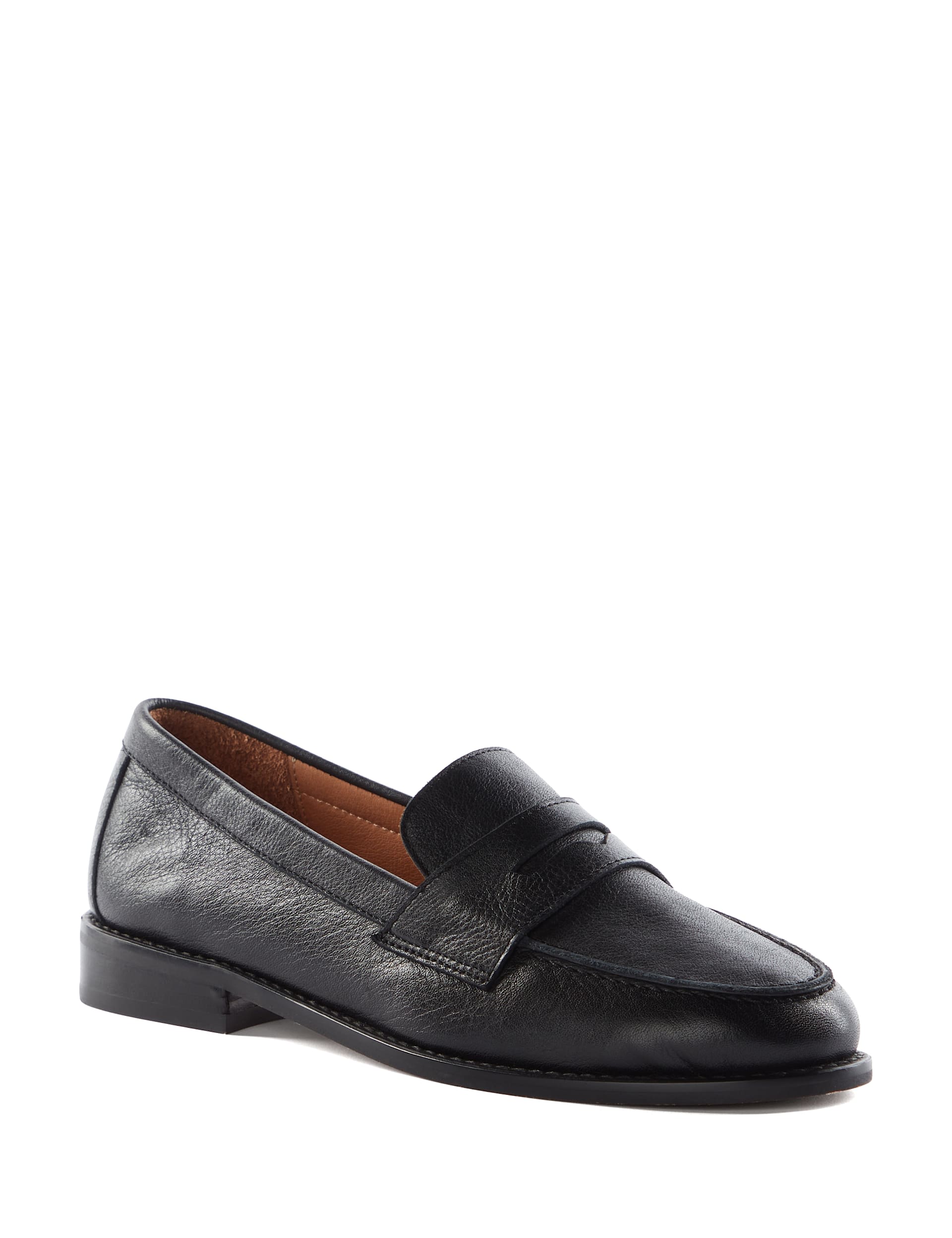 Dune London Women's Leather Loafers - 3 - Black, Black