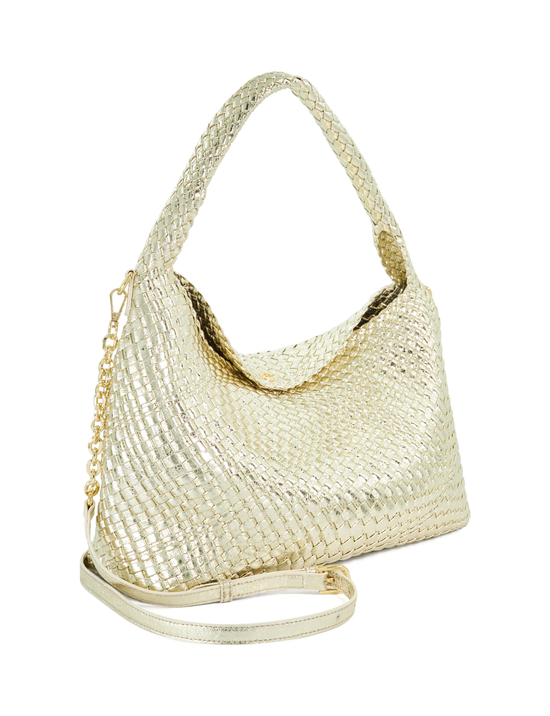 Dune London Women's Woven Shoulder Bag - Gold, Gold,Taupe