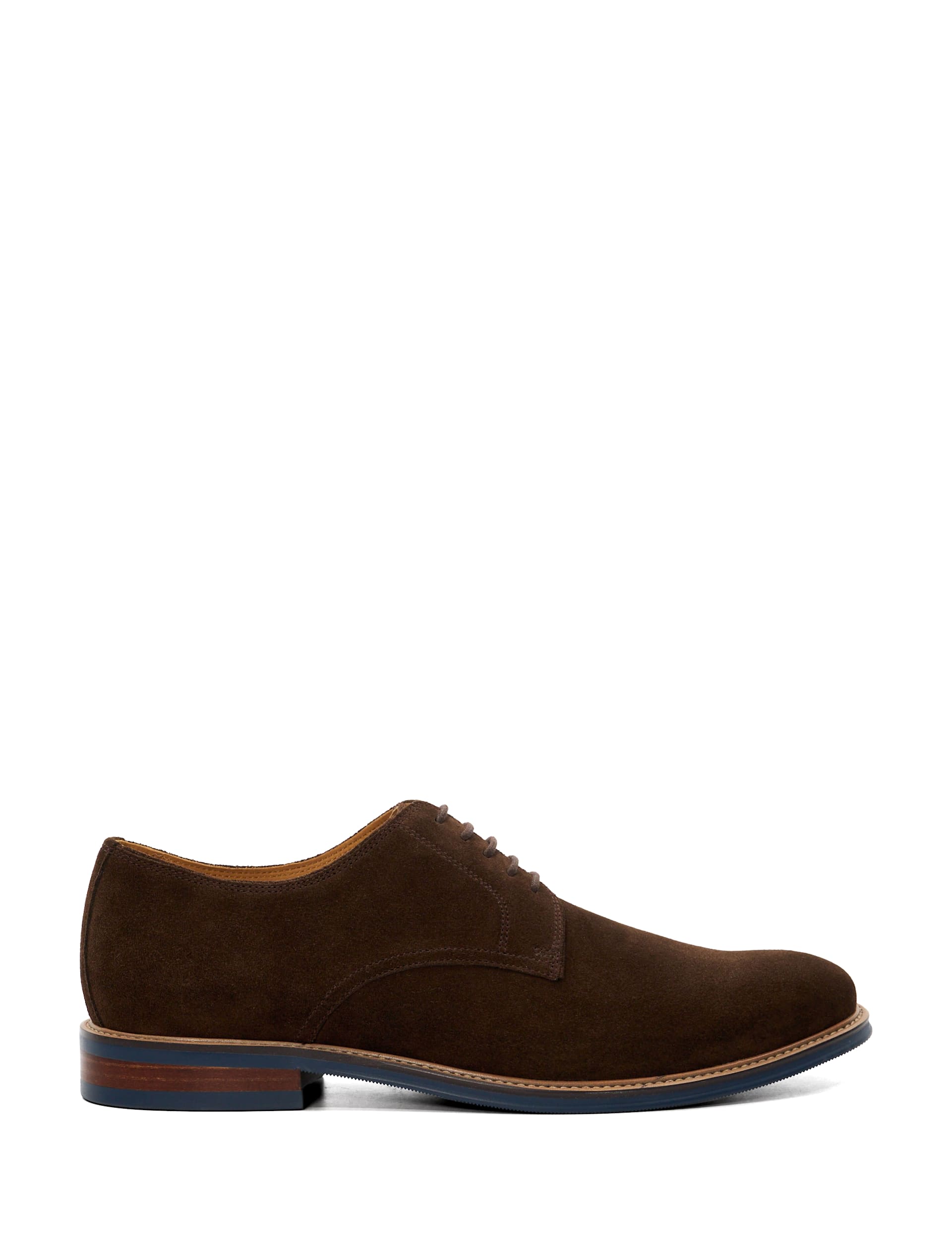 Dune London Men's Suede Derby Shoes - 10 - Brown, Brown