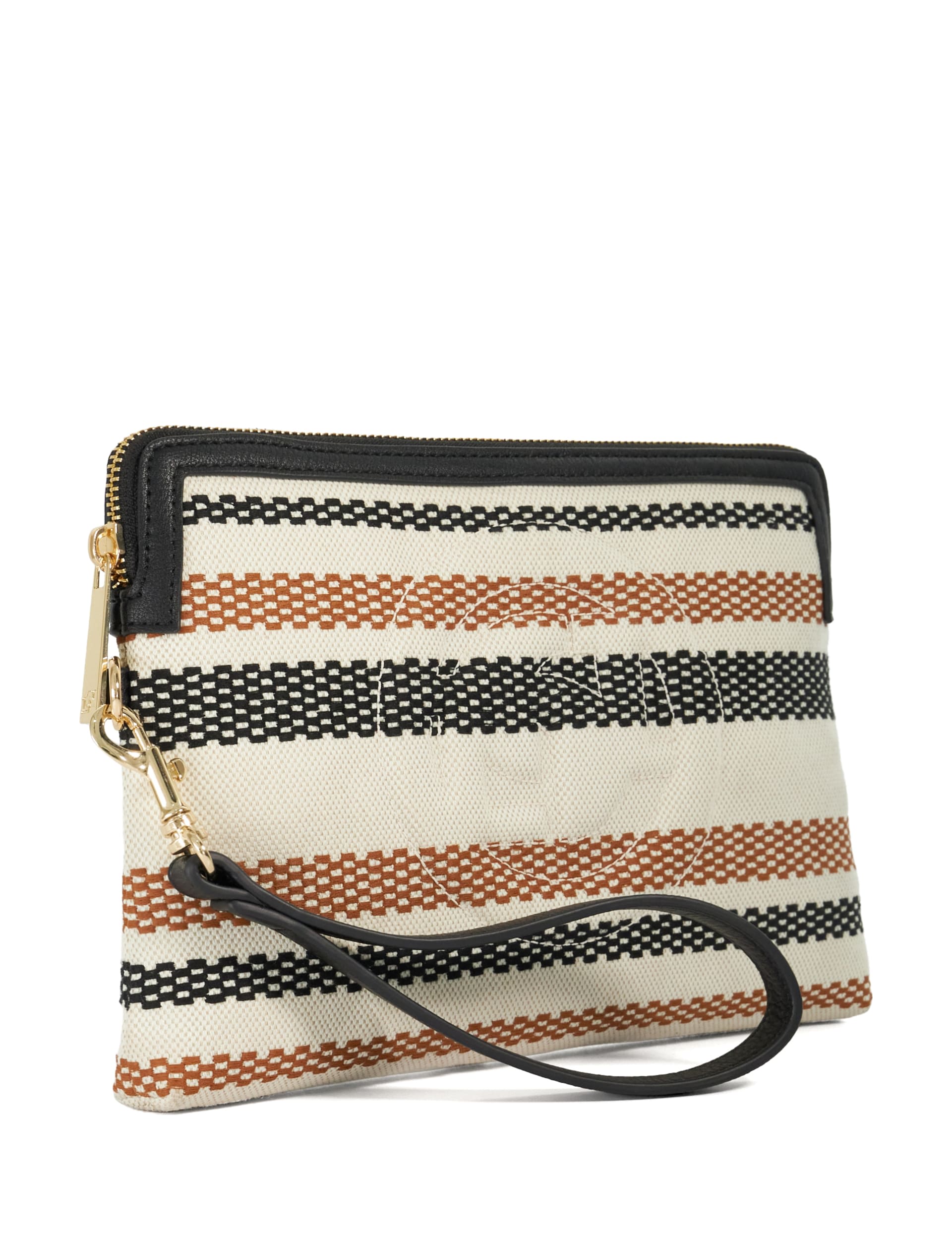 Dune London Women's Canvas Striped Clutch Bag - Tan, Natural,Tan