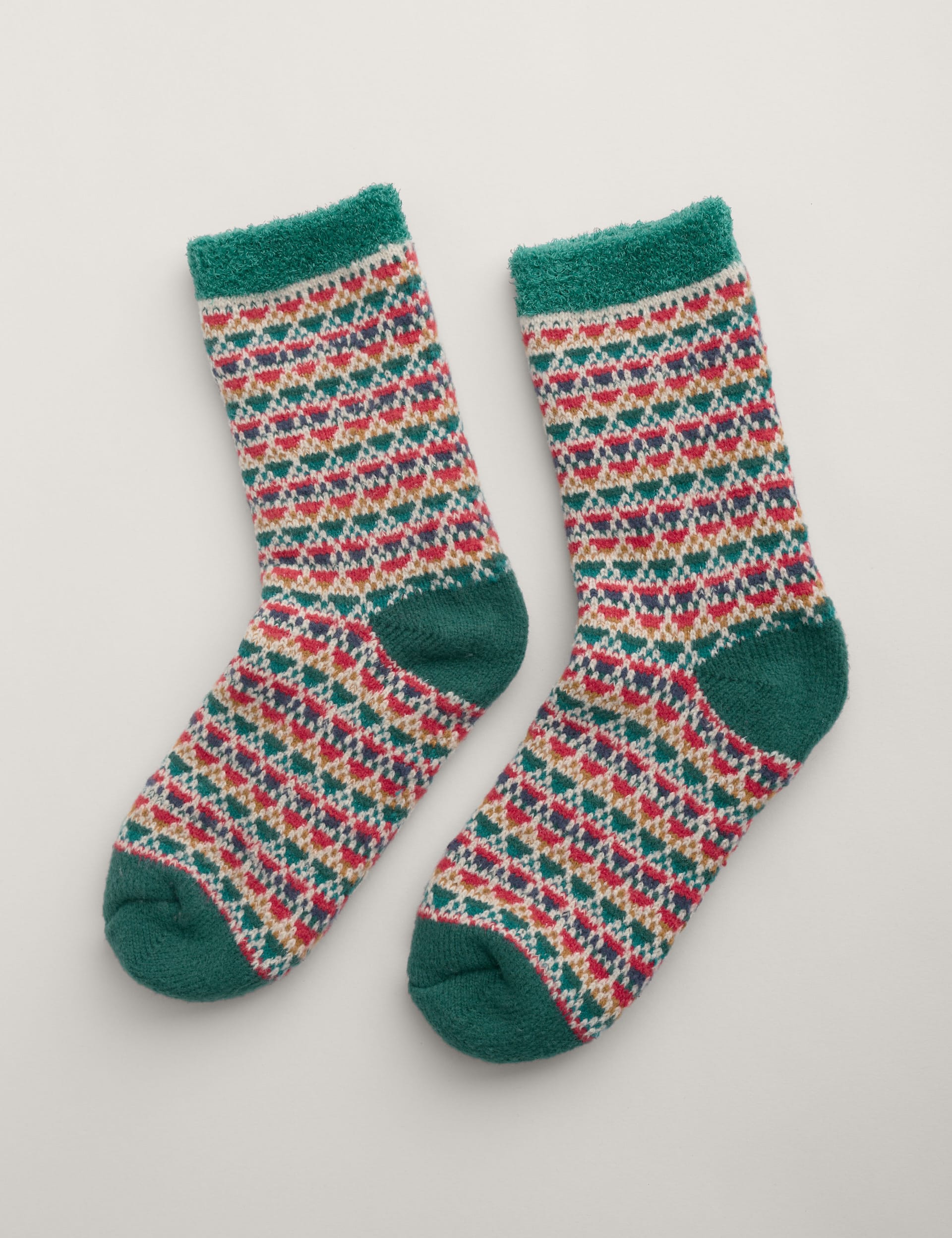 Seasalt Cornwall Women's Geometric Ankle High Socks - Teal Mix, Teal Mix