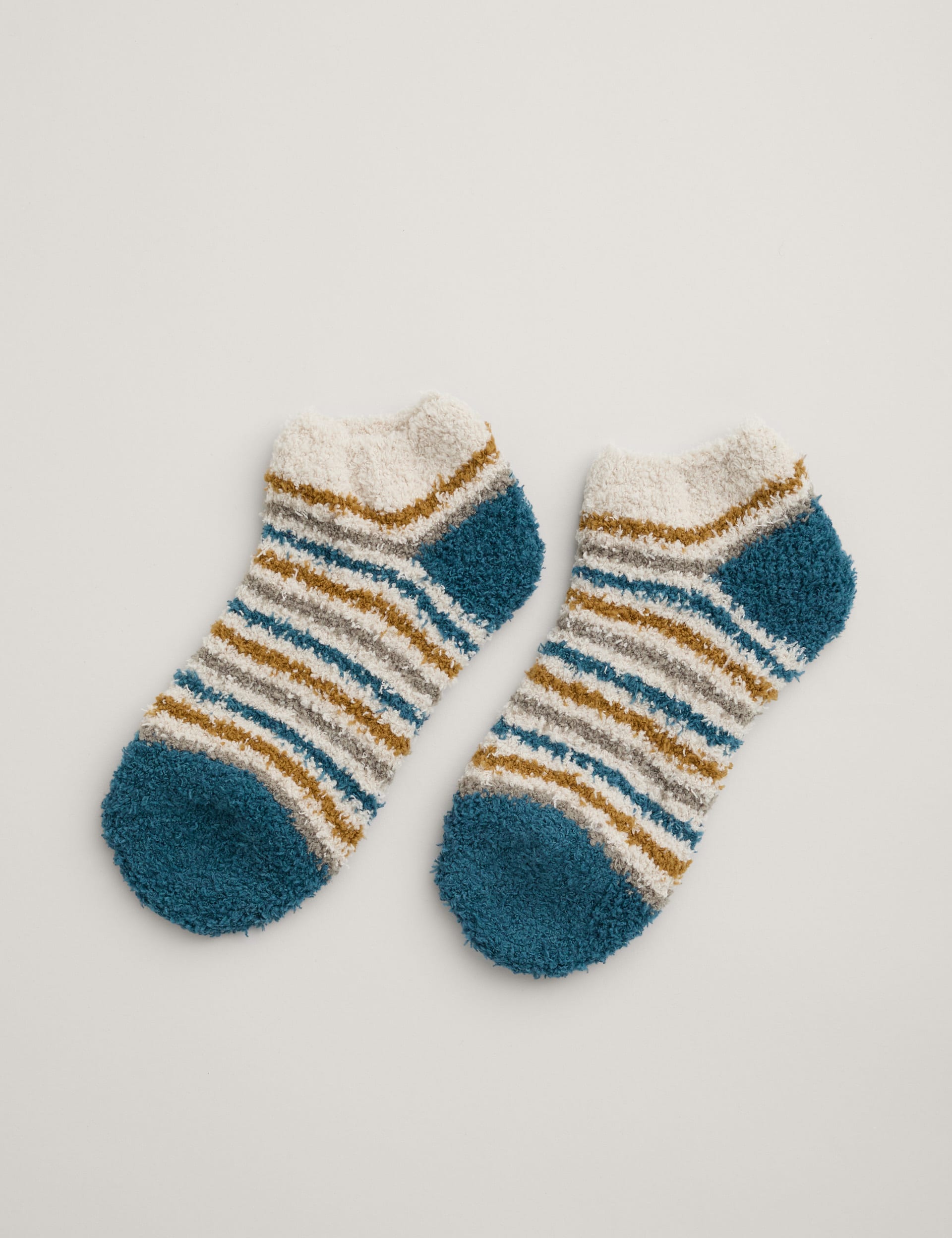 Seasalt Cornwall Women's Striped Trainer Socks - Blue Mix, Blue Mix