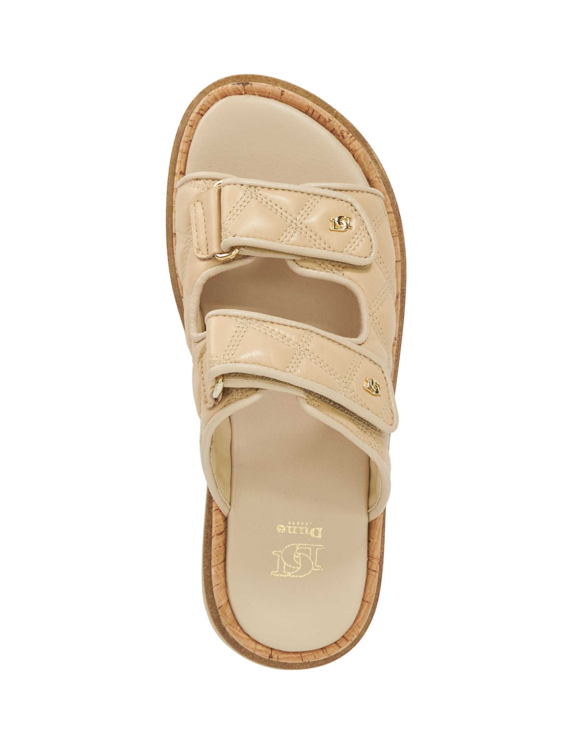 Dune London Women's Leather Buckle Flat Sandals - 8 - Camel, Camel