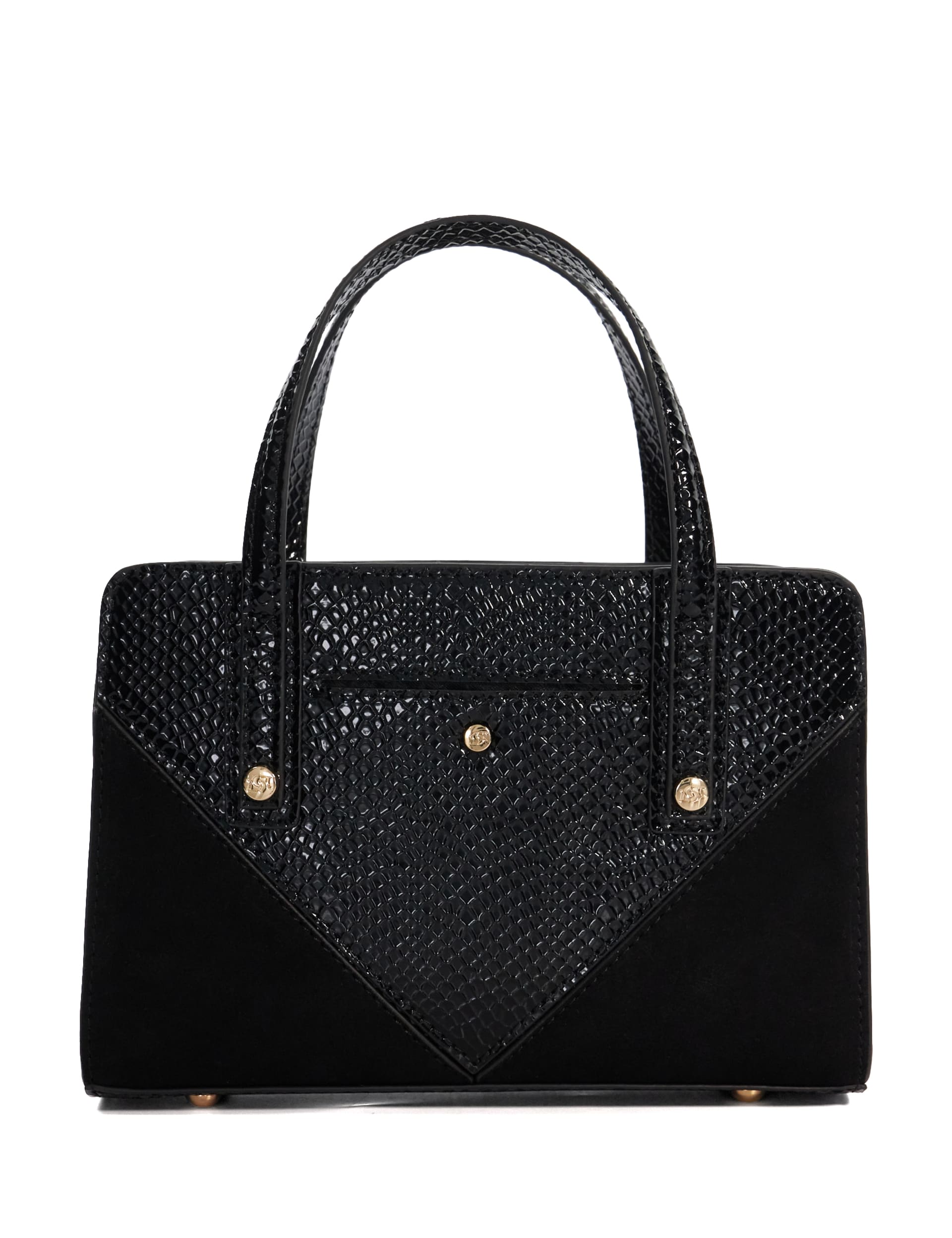 Dune London Women's Lizard Effect Mini Tote Bag - Black, Black,Berry