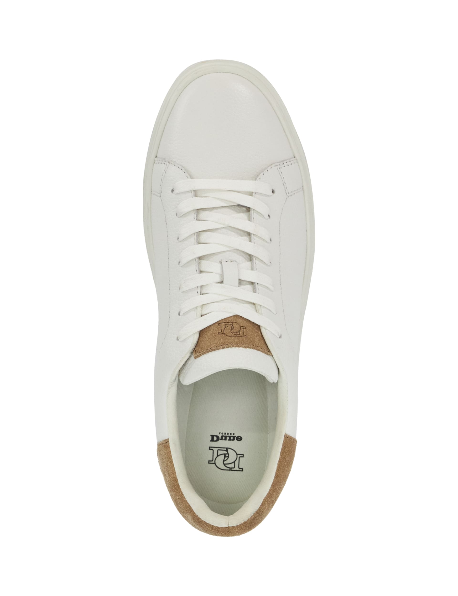 Dune London Men's Leather Lace Up Trainers - 9 - White, White