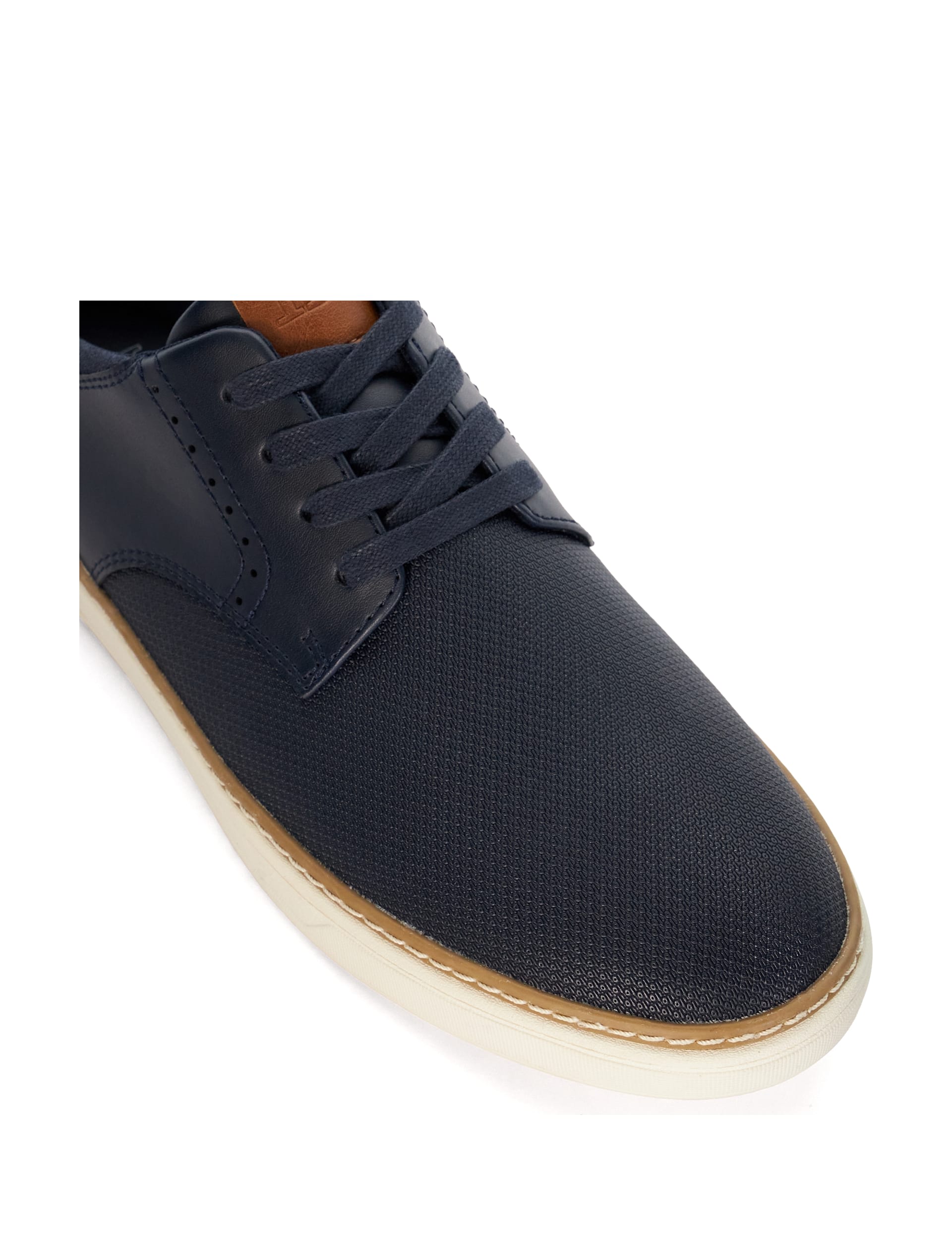 Dune London Men's Wide Fit Lace Up Trainers - 9 - Navy, Navy