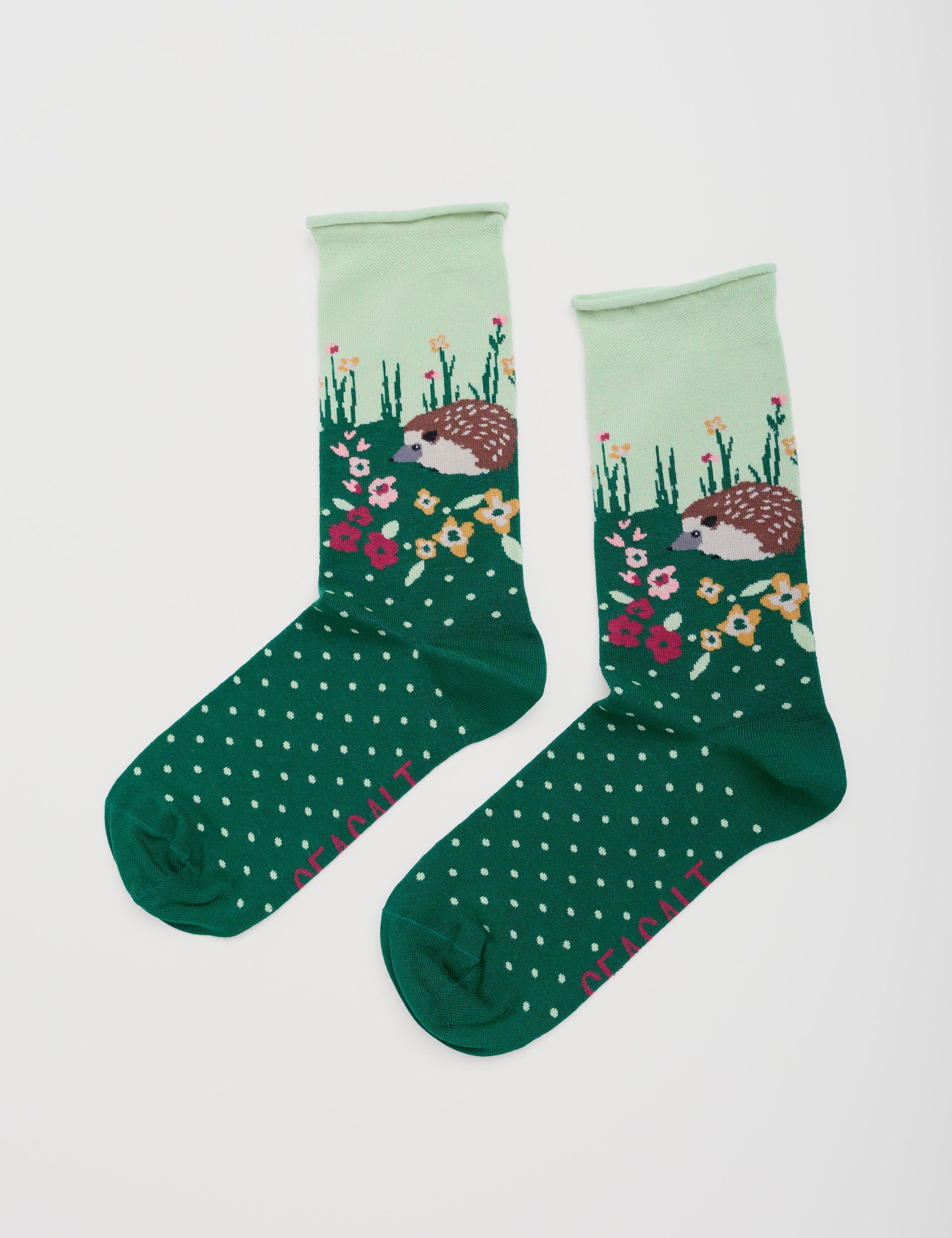 Seasalt Cornwall Women's Patterned Ankle Socks - Green Mix, Green Mix