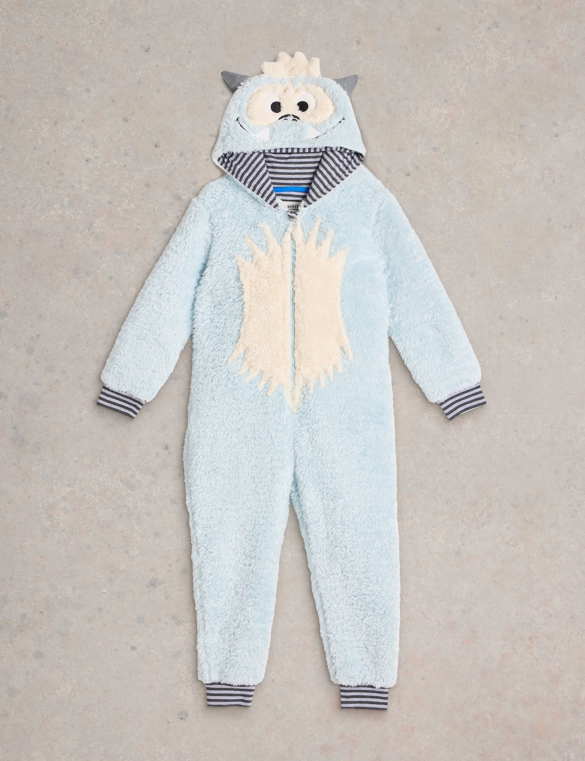 White Stuff Boys Yeti Onesie (3-10 Yrs) - 7-8 Y - Grey Mix, Grey Mix