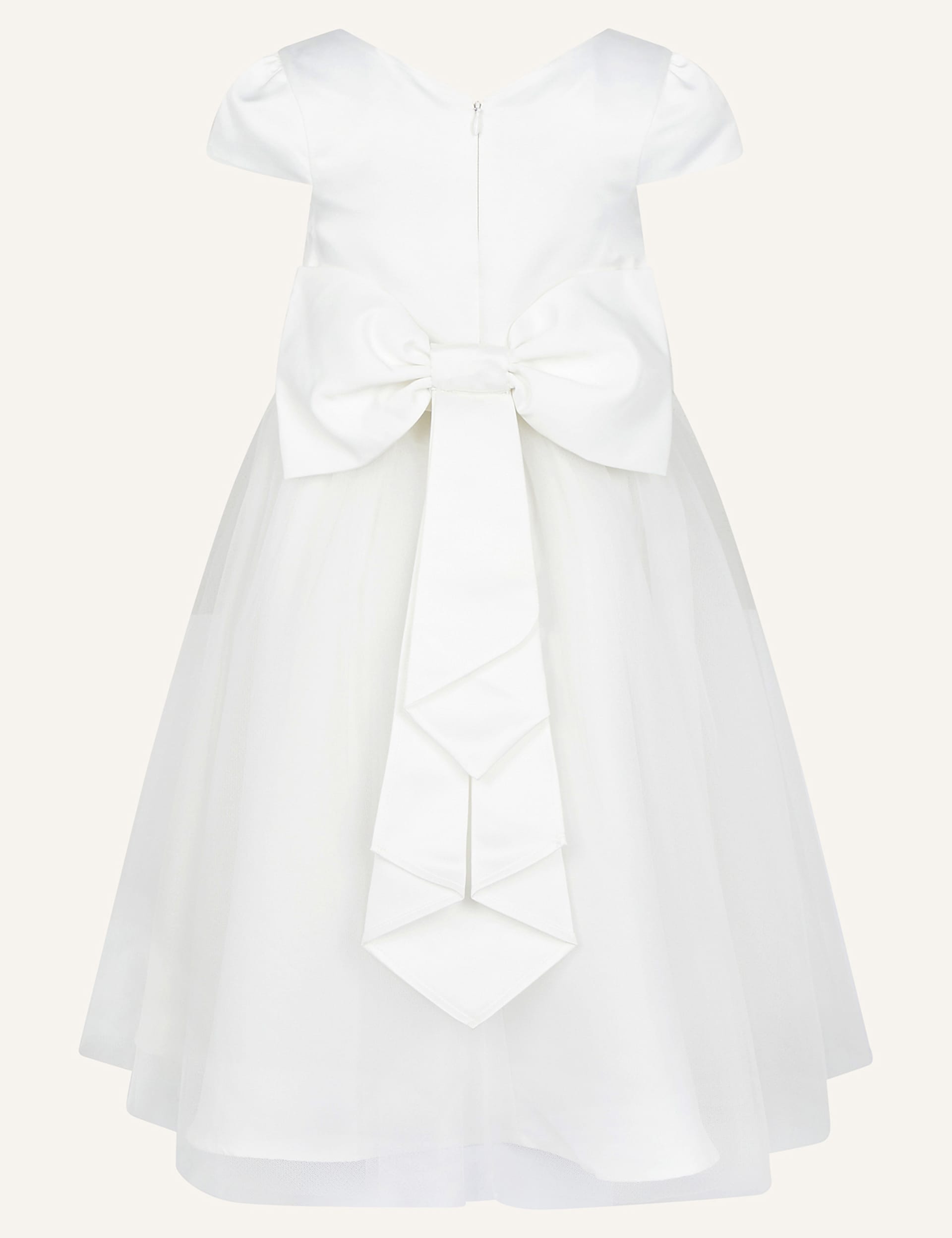 Monsoon Girls Tulle Occasion Dress (3-13 Yrs) - 11y - Ivory, Ivory