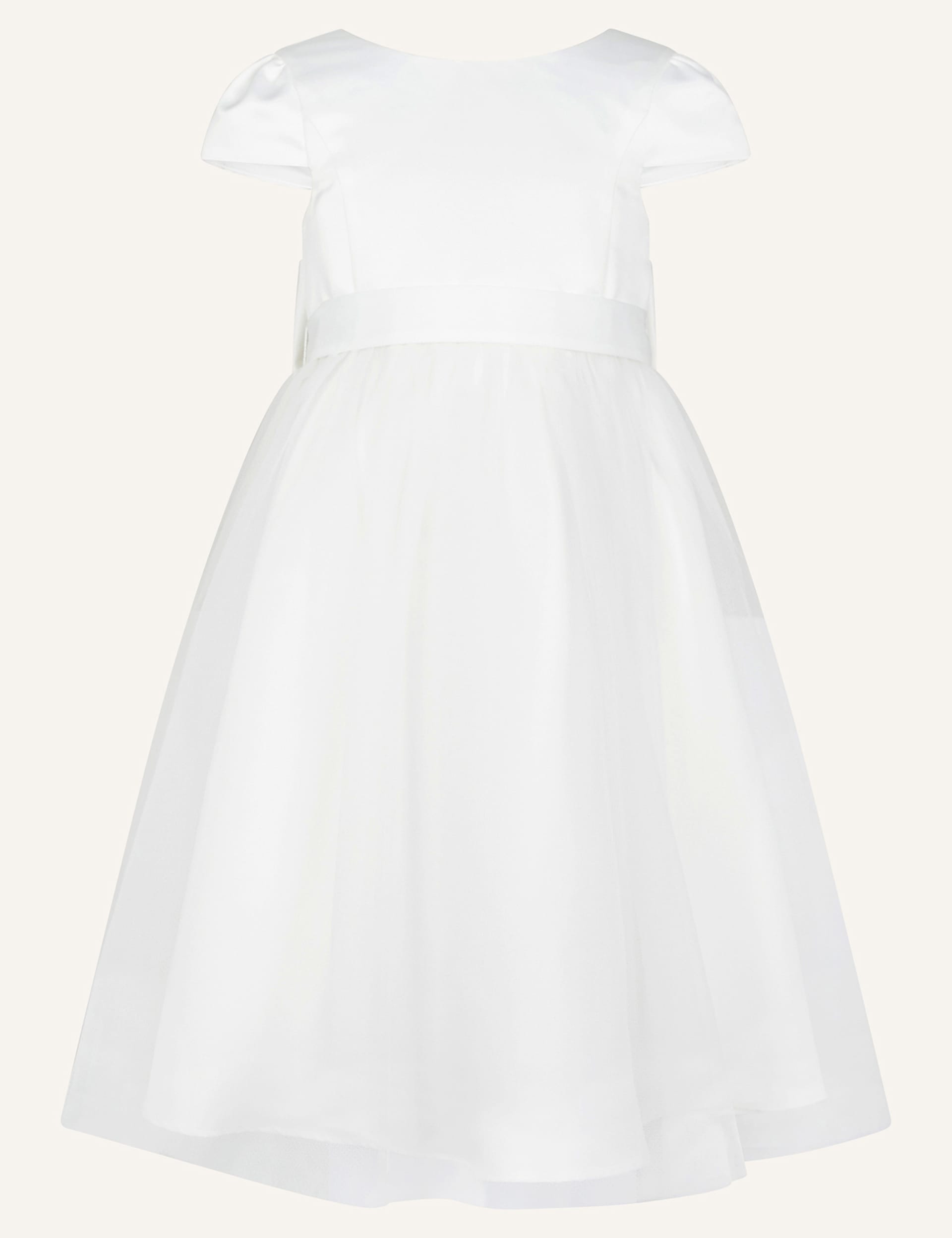 Monsoon Girls Tulle Occasion Dress (3-13 Yrs) - 10y - Ivory, Ivory