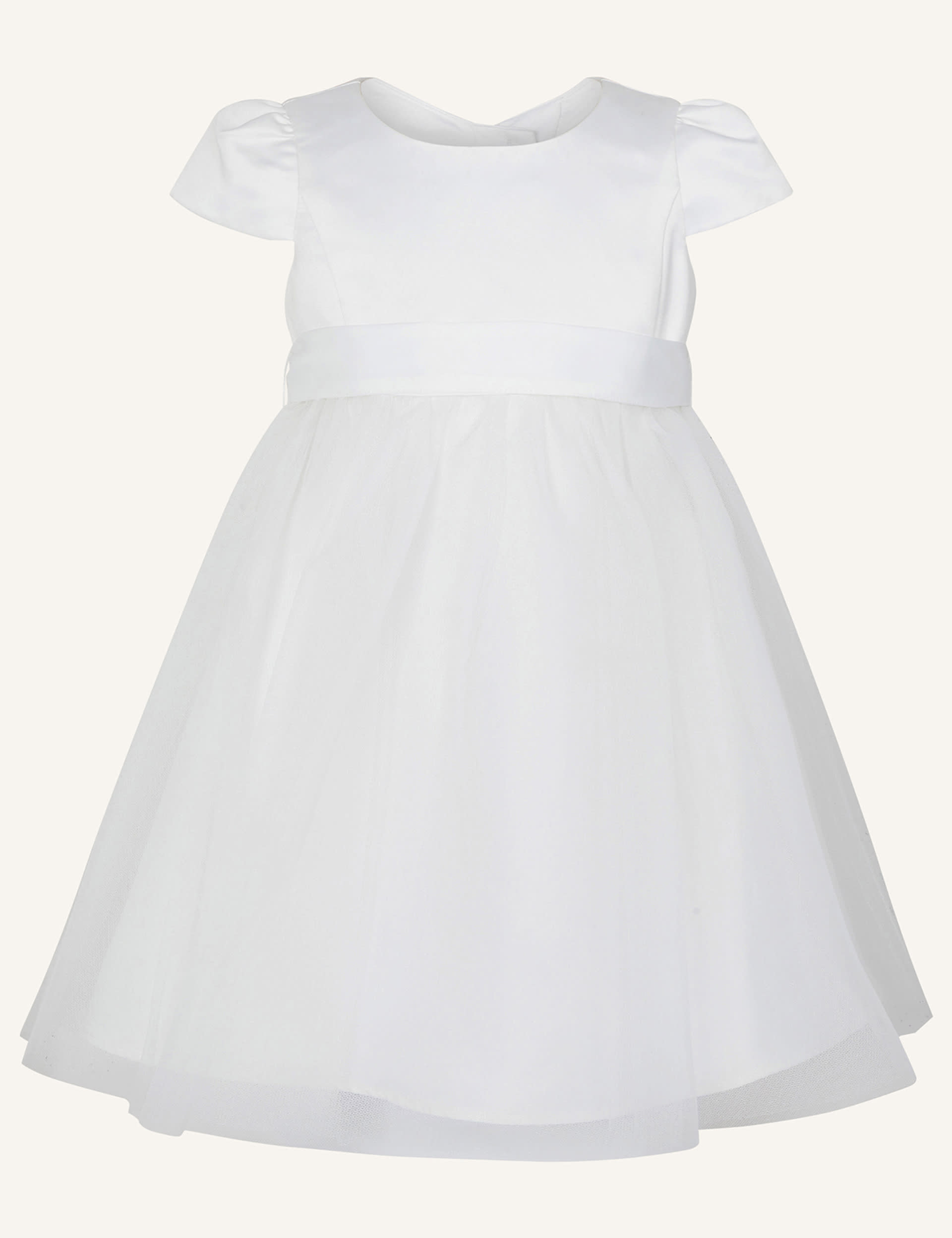 Monsoon Girls Tulle Occasion Dress (0-3 Yrs) - 18-24 - Ivory, Ivory