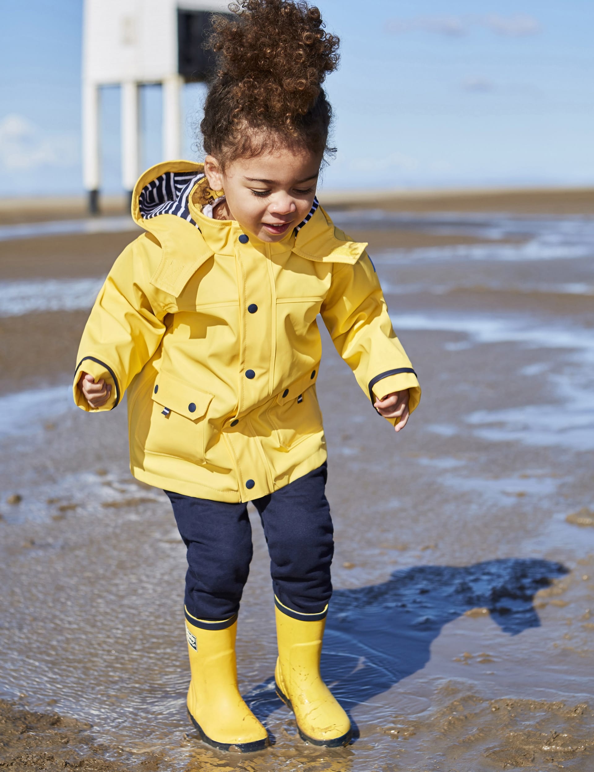 Jojo Maman Bb Hooded Fisherman Raincoat (6 Mths-5 Yrs) - 6-12M - Yellow, Yellow