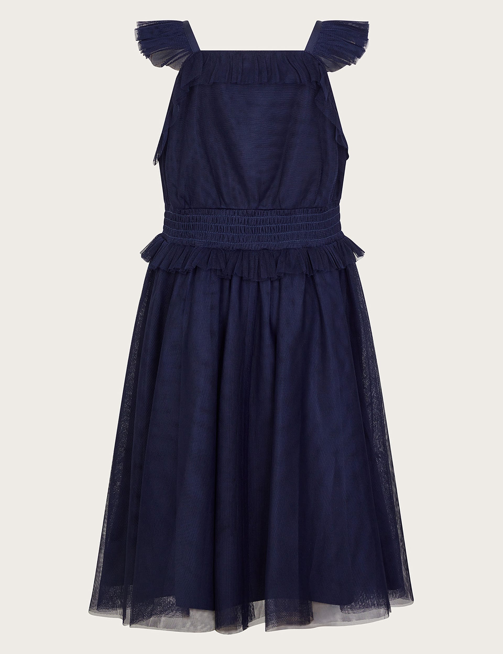 Monsoon Girls Sequin Tulle Occasion Dress (3-15 Yrs) - 14-15 - Navy, Navy