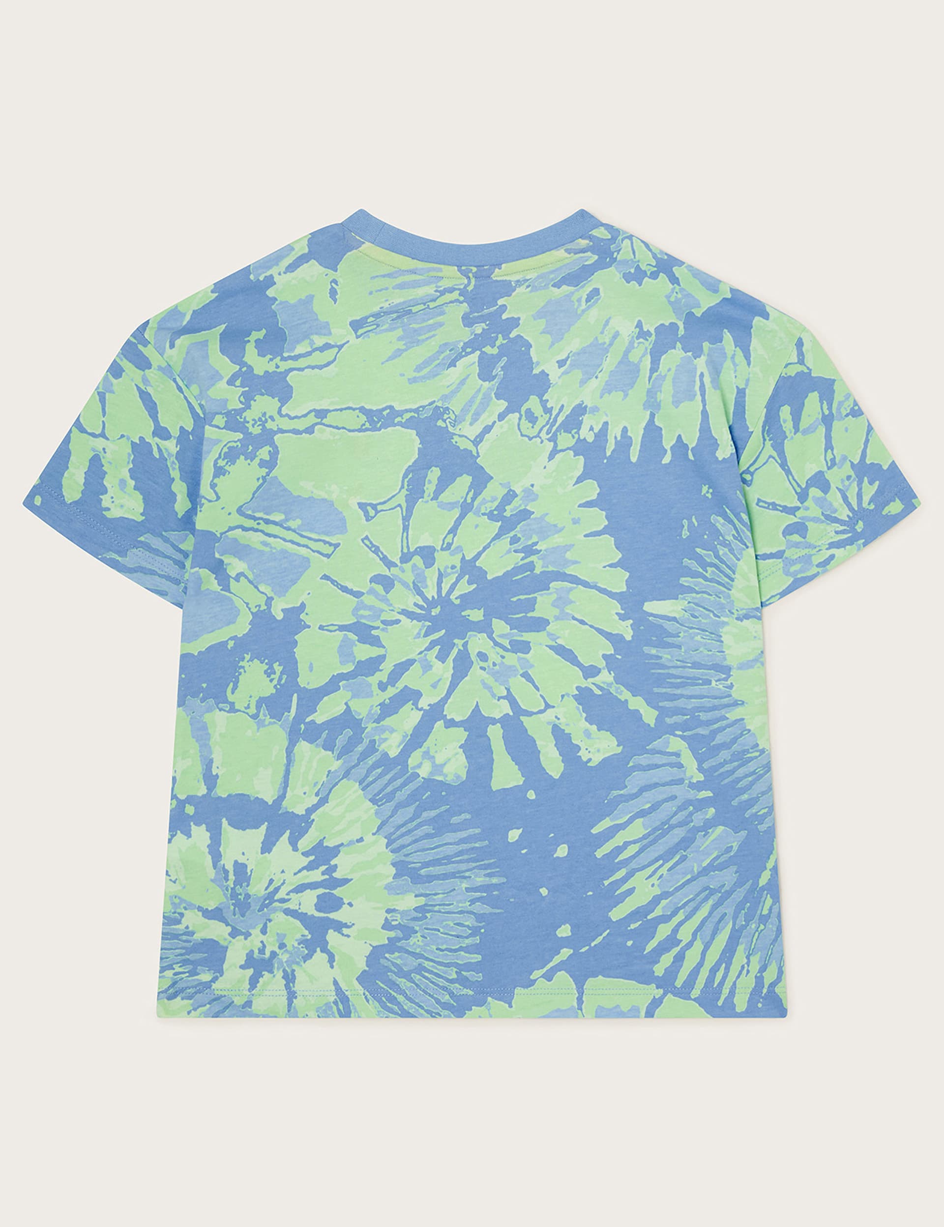 Monsoon Girls Pure Cotton Tie Dye T-Shirt (3-13 Yrs) - 5-6 Y - Multi, Multi