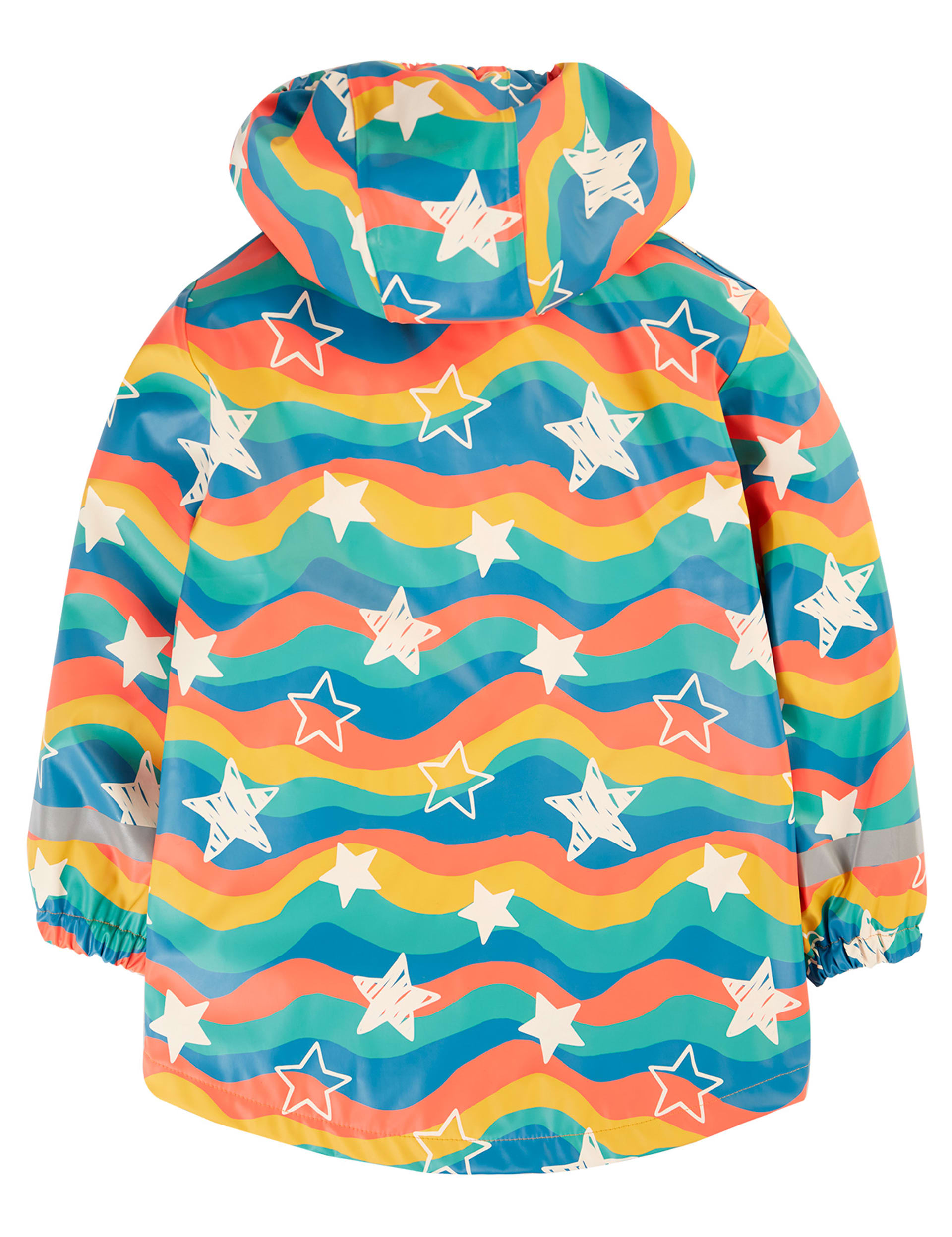 Frugi Star Print Hooded Fleece Lined Raincoat (1-10 Yrs) - 6-7 Y - Multi, Multi