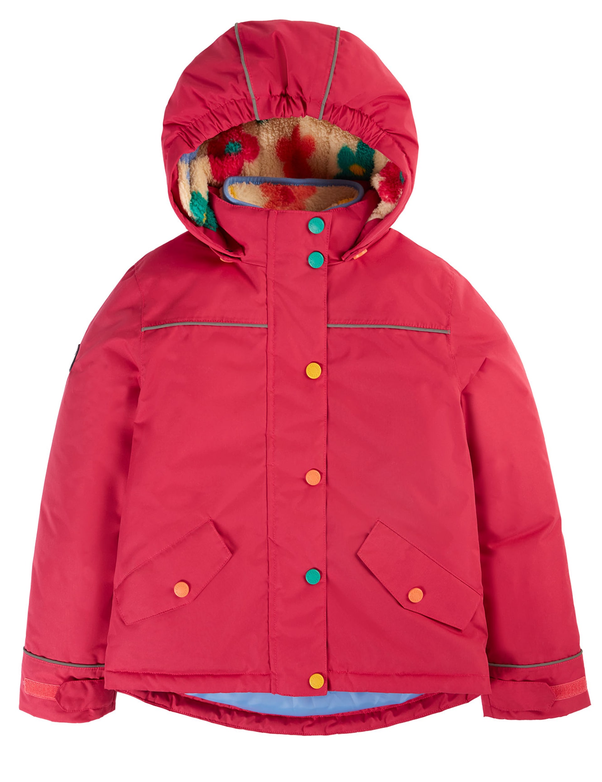 Frugi Girls 3-in-1 Hooded Padded Coat (1-10 Yrs) - 8-9 Y - Pink, Pink