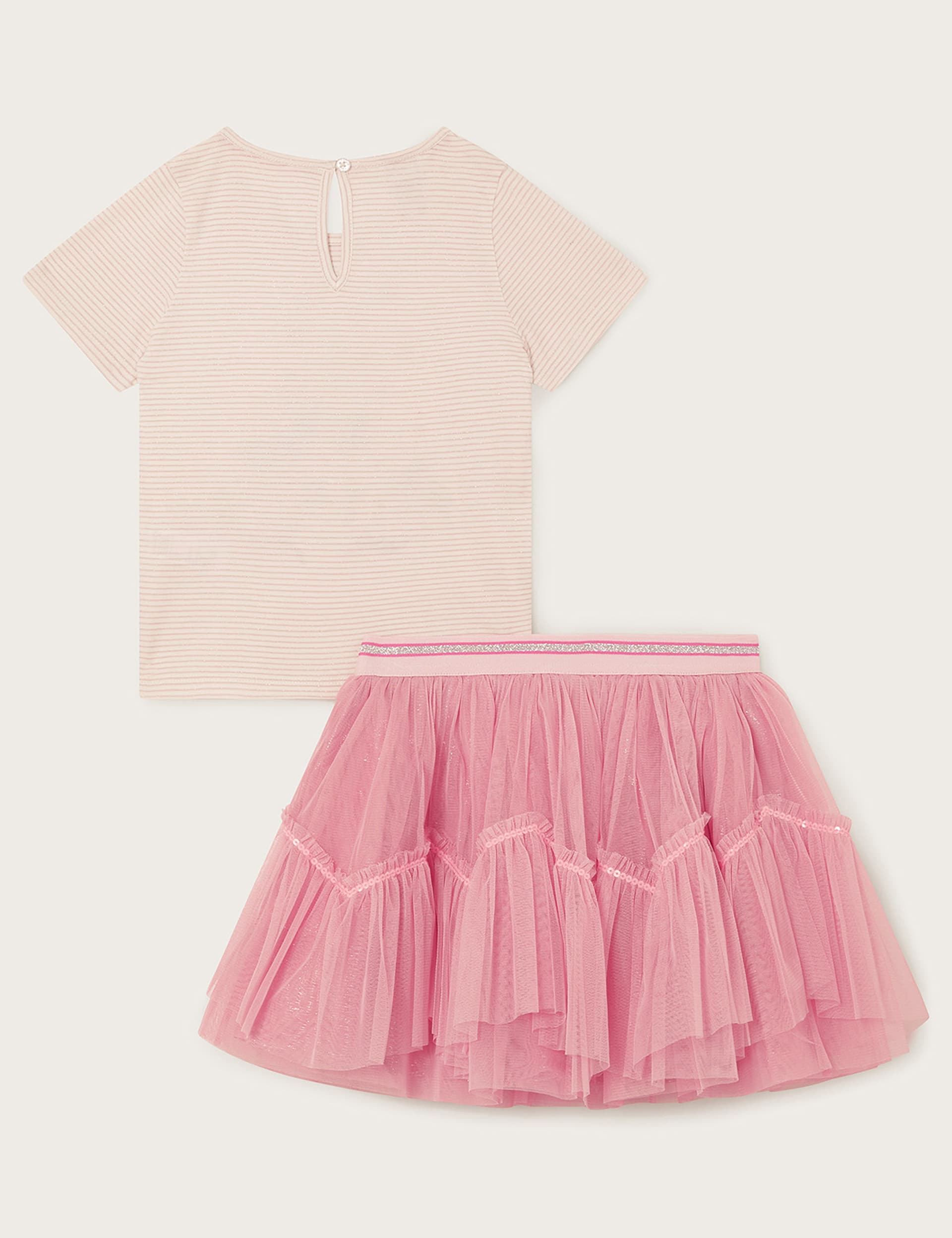 Monsoon Girls 2pc Unicorn Top & Bottom Outfit (3-13 Yrs) - 12-13 - Pink Mix, Pink Mix