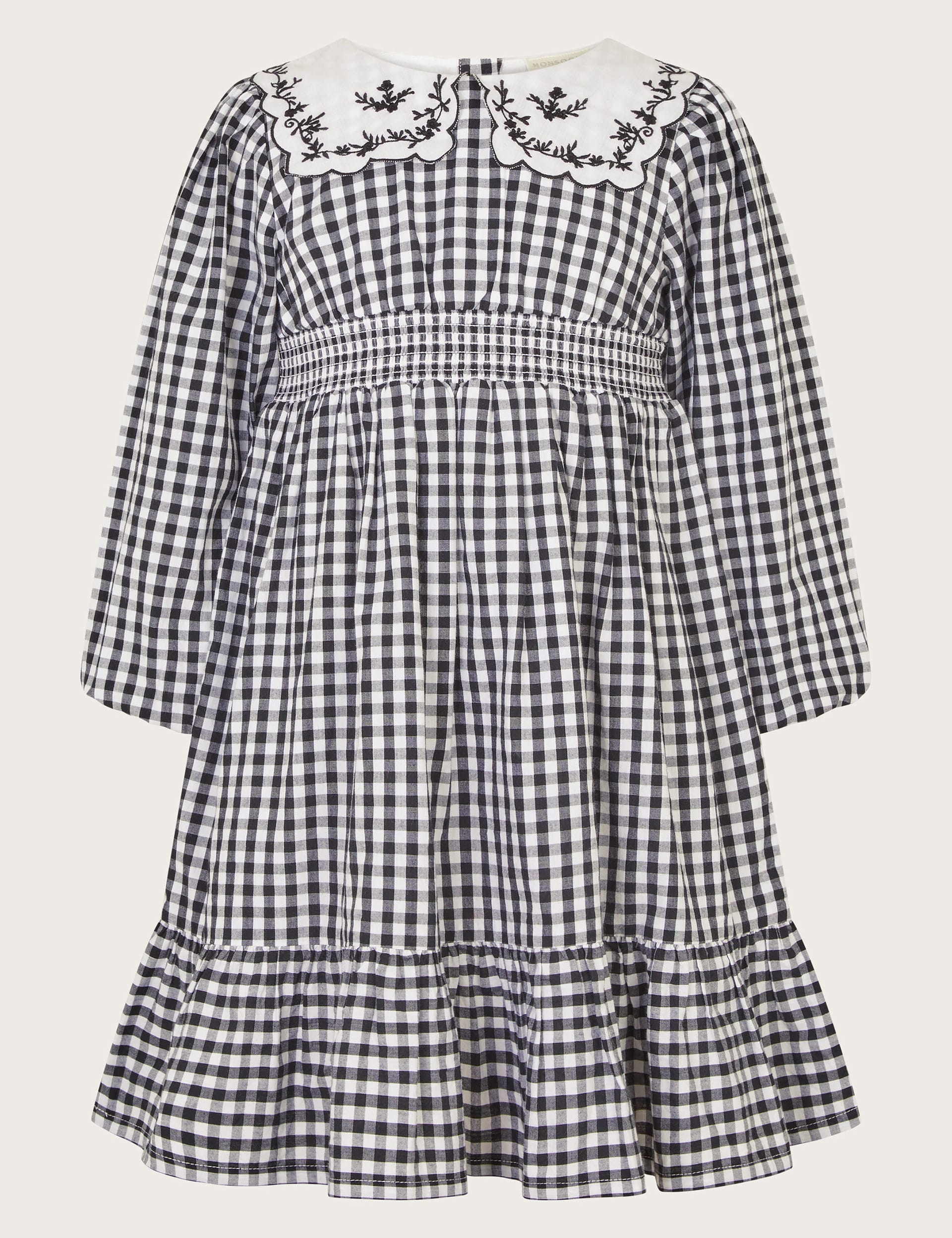 Monsoon Girls Pure Cotton Gingham Check Dress (3-13 Yrs) - 9y - Multi, Multi