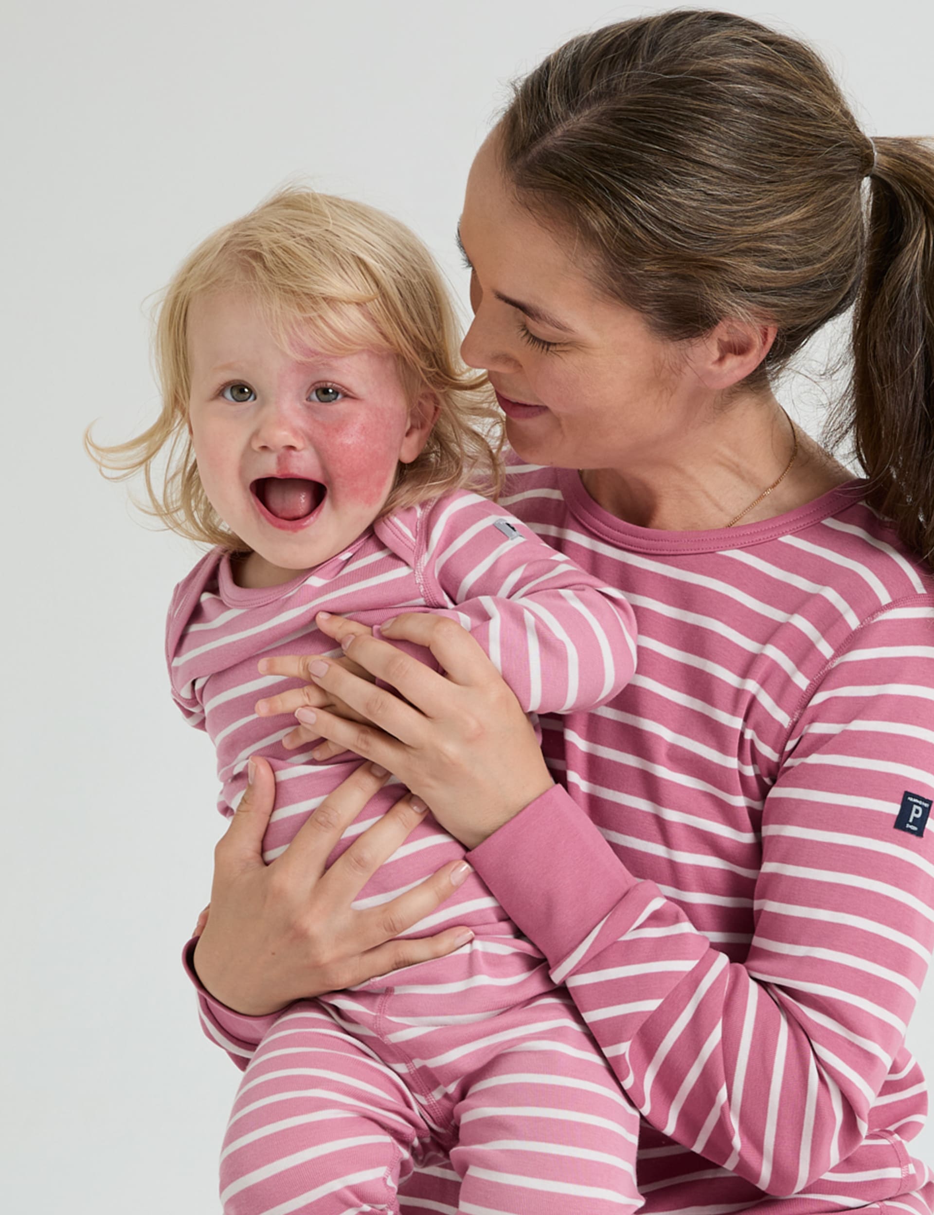 Polarn O. Pyret Girls Pure Cotton Striped Bodysuit (7lbs-24 Mths) - 1-2 M - Pink Mix, Pink Mix