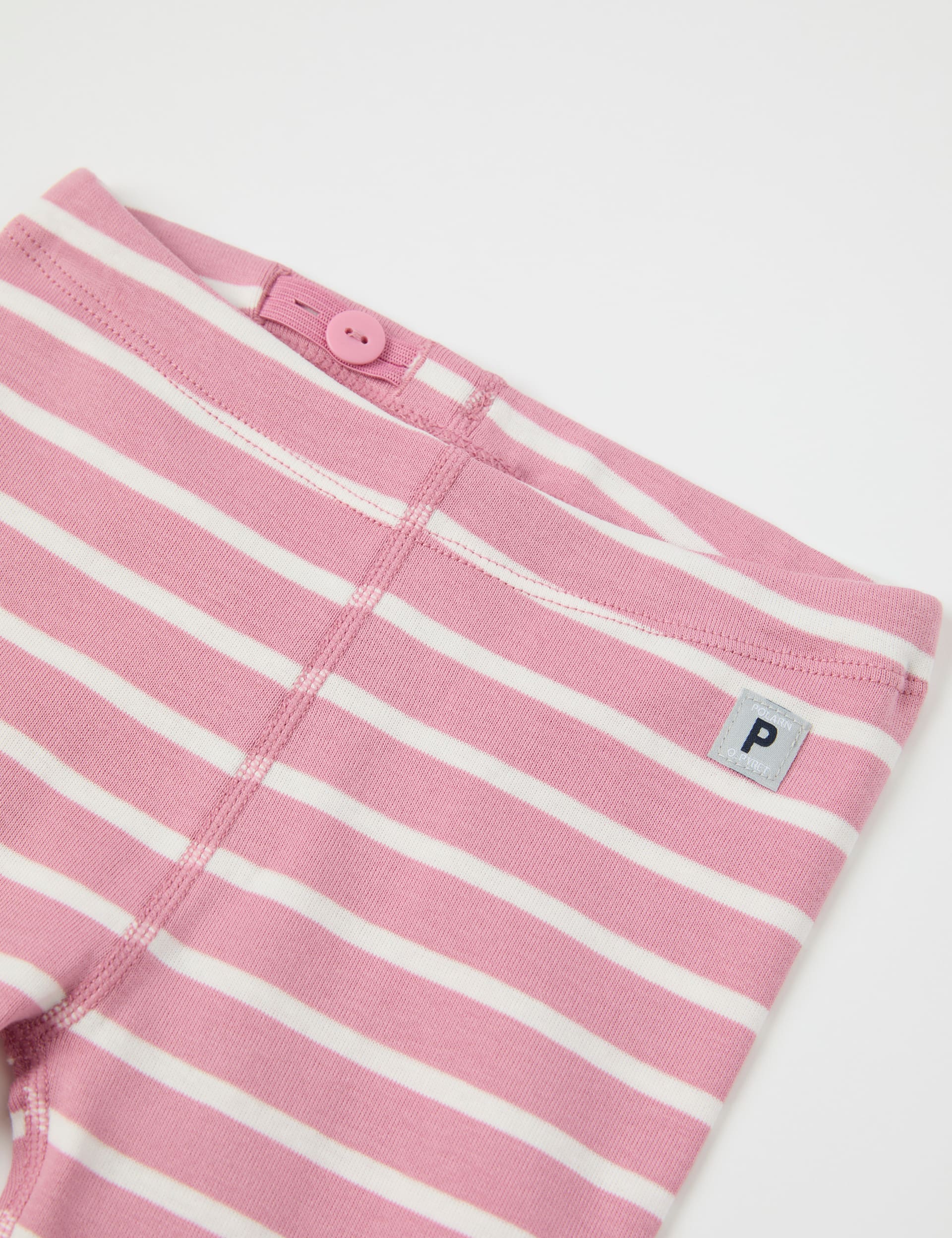 Polarn O. Pyret Girls Pure Cotton Striped Leggings (7lbs-24 Mths) - 1-2 M - Pink Mix, Pink Mix