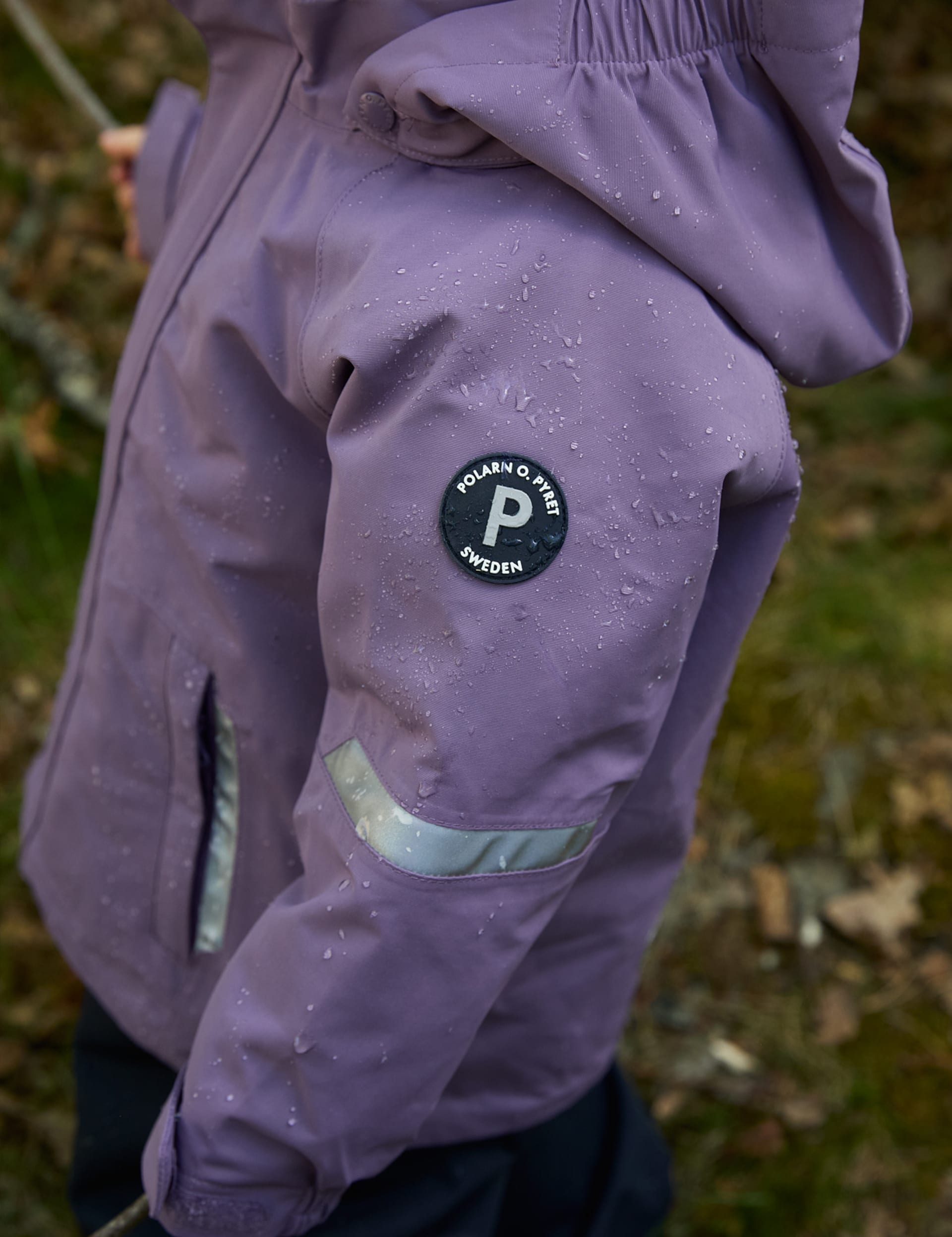 Polarn O. Pyret Waterproof Lightweight Hooded Coat (9 Mths - 10 Yrs) - 2-3 Y - Purple, Purple,Green