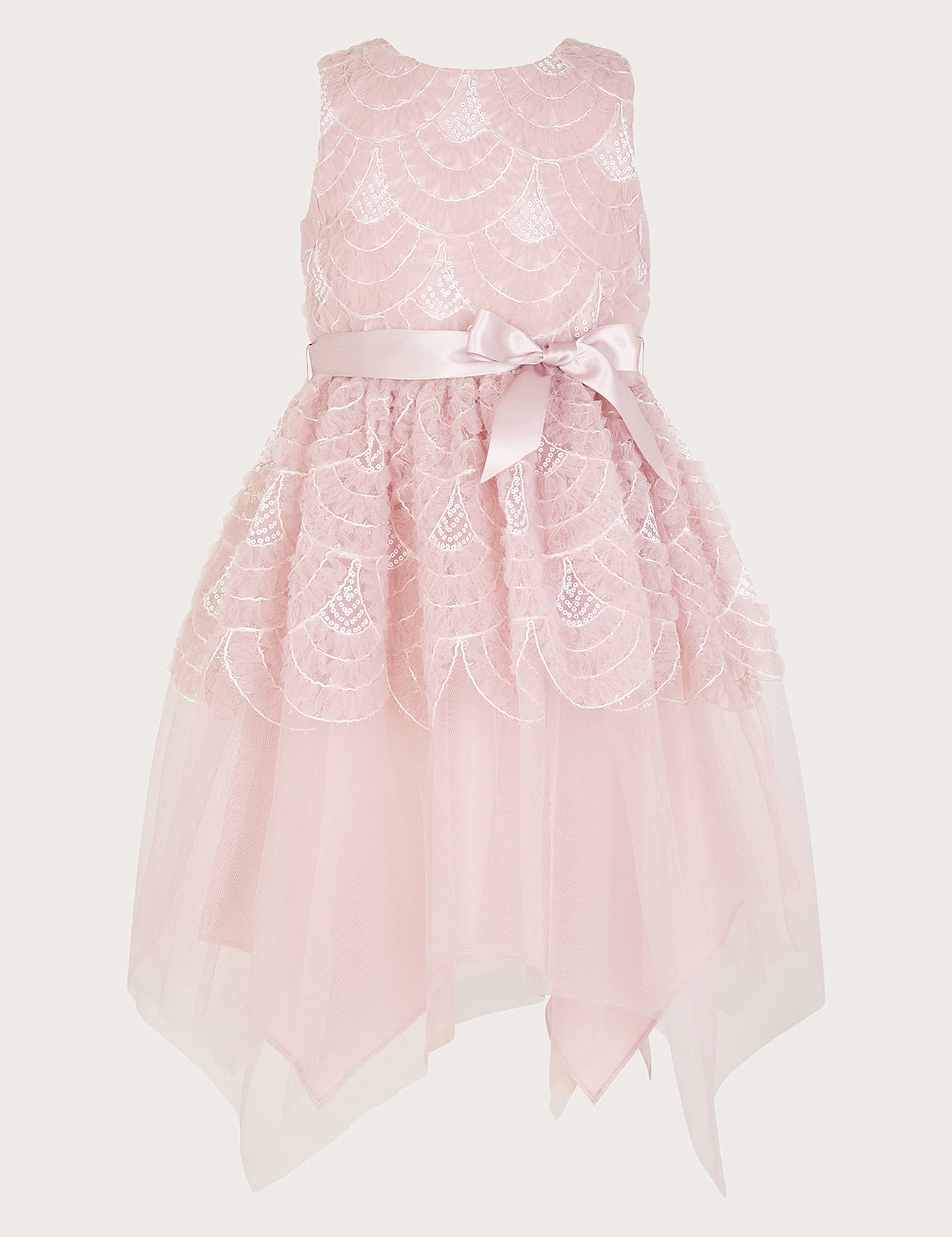 Monsoon Girls Embellished Tulle Occasion Dress (3-15 Yrs) - 11y - Pink Mix, Pink Mix