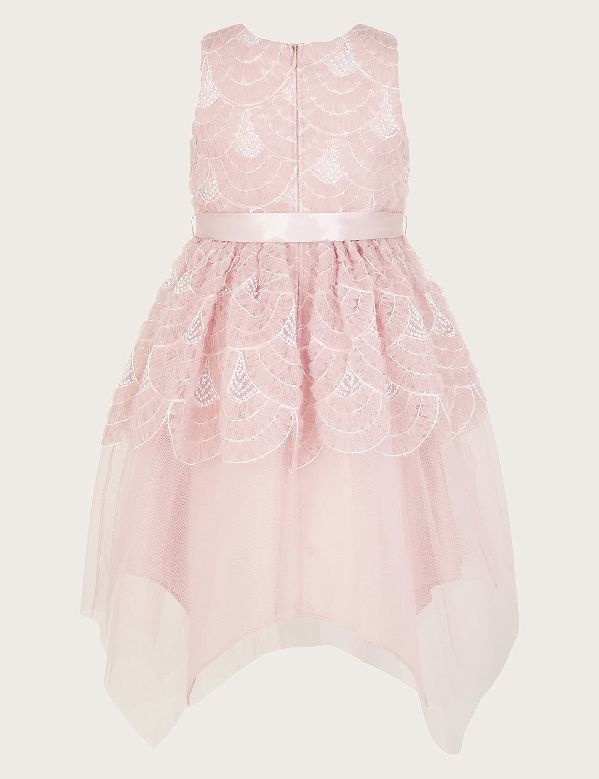 Monsoon Girls Embellished Tulle Occasion Dress (3-15 Yrs) - 7y - Pink Mix, Pink Mix