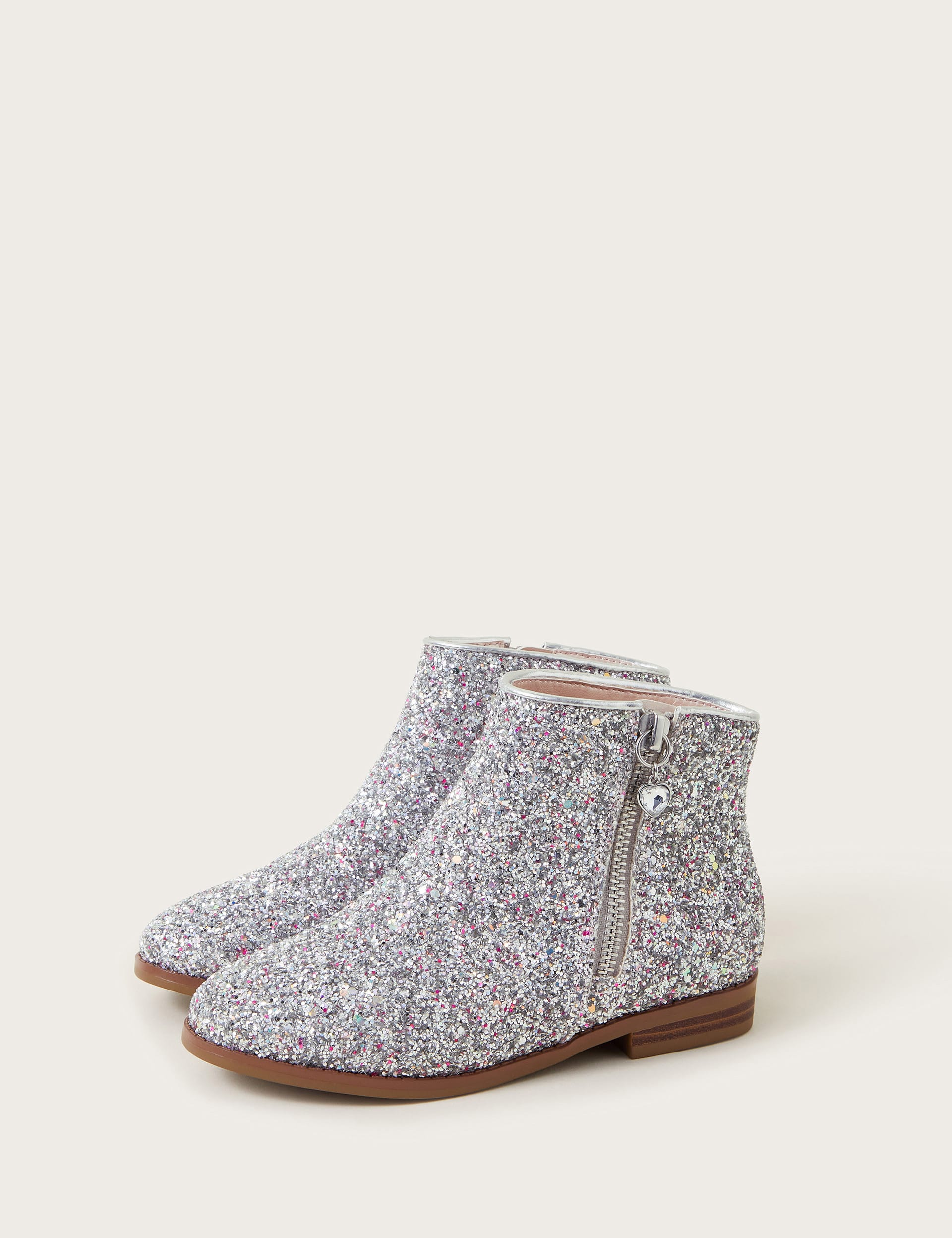 Monsoon Girls Glitter Chelsea Boots (7 Small-3 Large) - 1 L - Silver, Silver