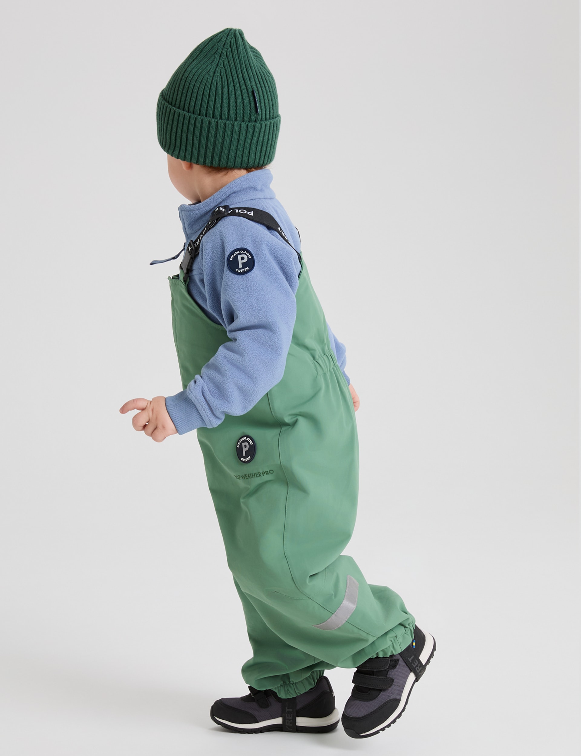 Polarn O. Pyret Waterproof Dungarees (6 Mths - 6 Yrs) - 6-9M - Green, Green