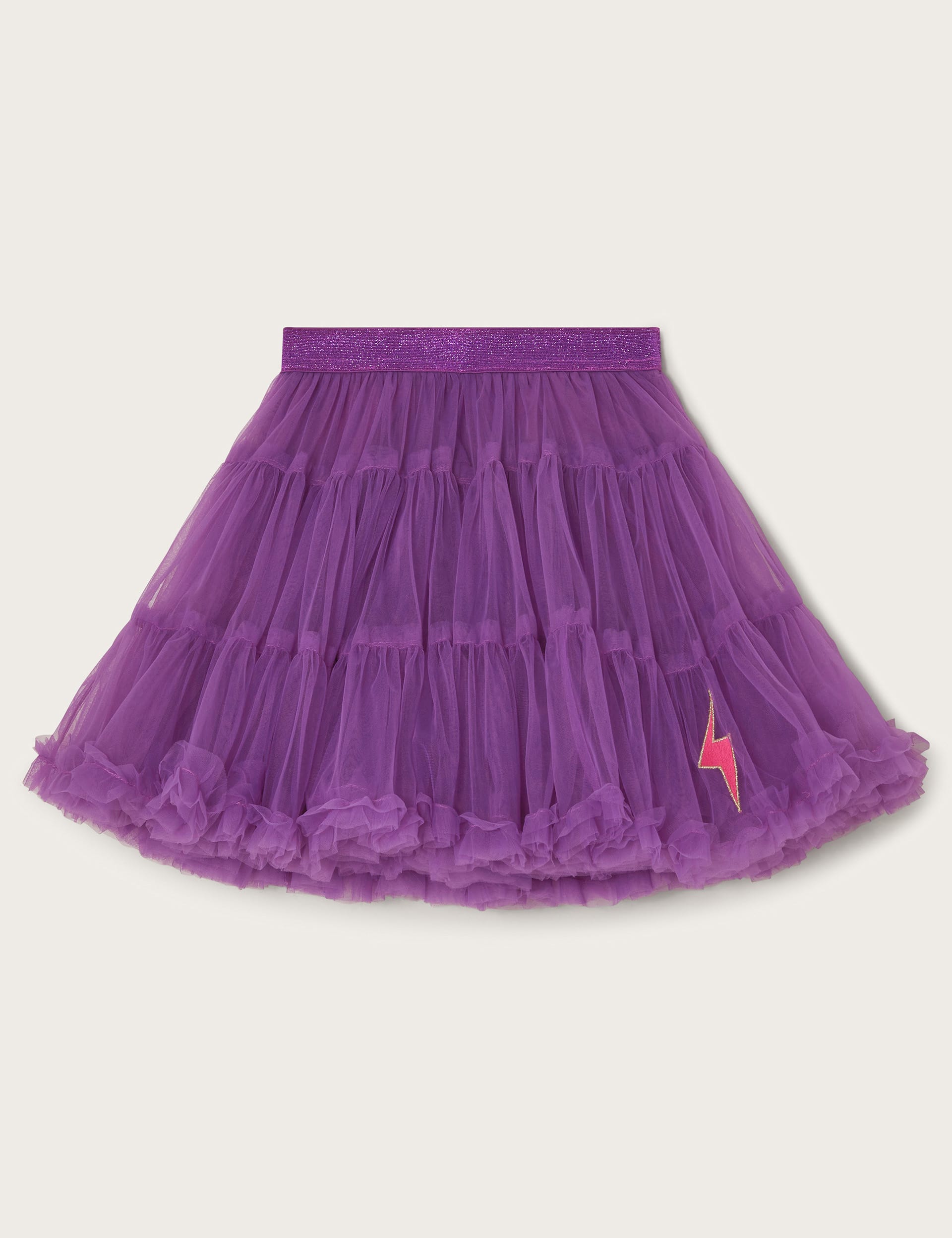 Monsoon Girls Layered Tulle Skirt (3-12 Yrs) - 11-12 - Purple, Purple