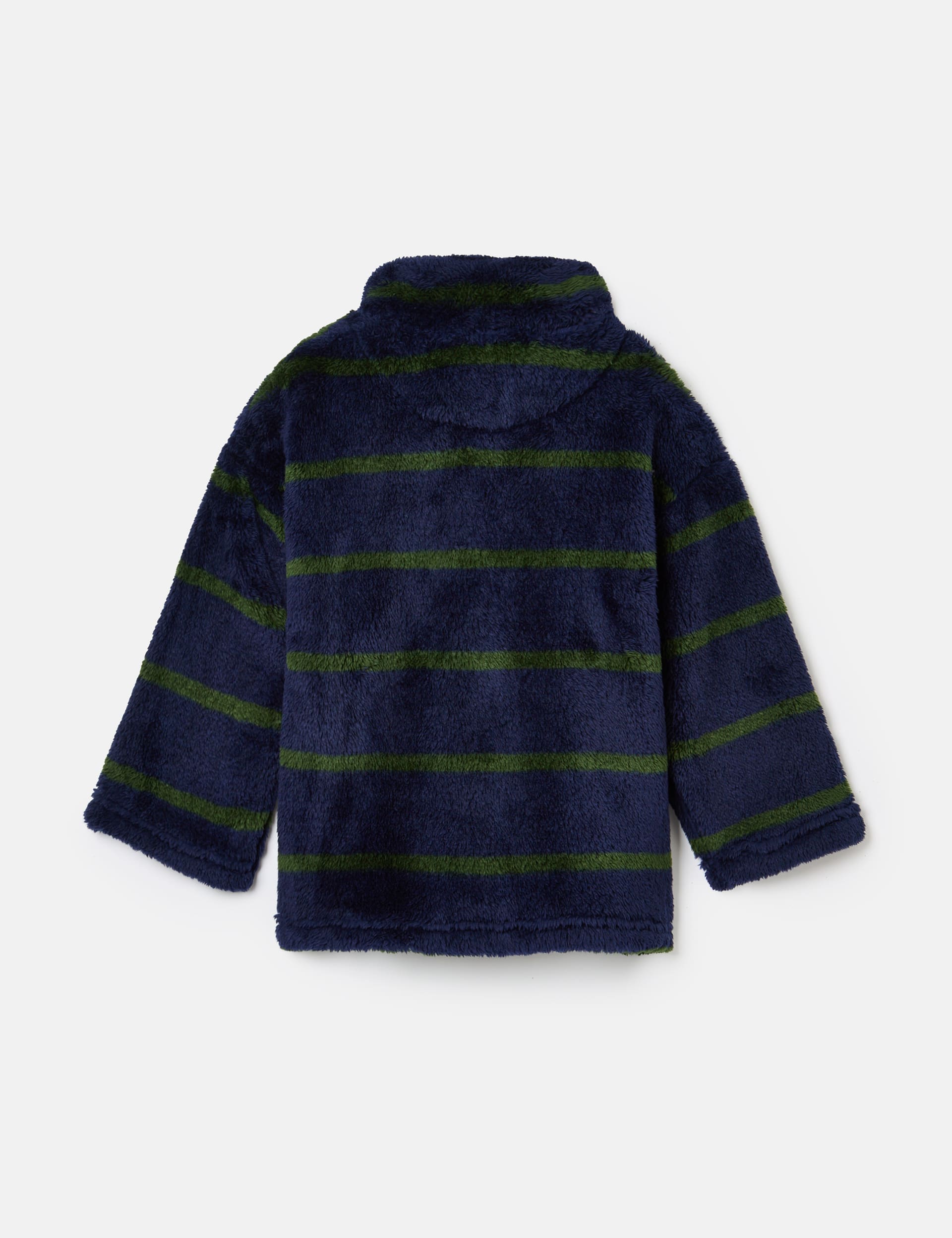 Joules Boys Borg Striped Jacket (2-12 Yrs) - 5-6Y - Navy Mix, Navy Mix