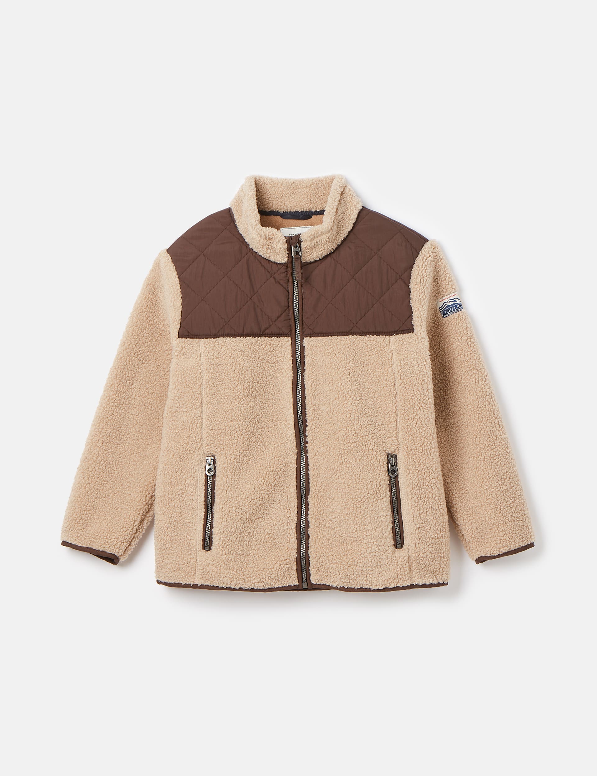 Joules Boys Fleece Jacket (2-12 Yrs) - 8-9Y - Beige Mix, Beige Mix