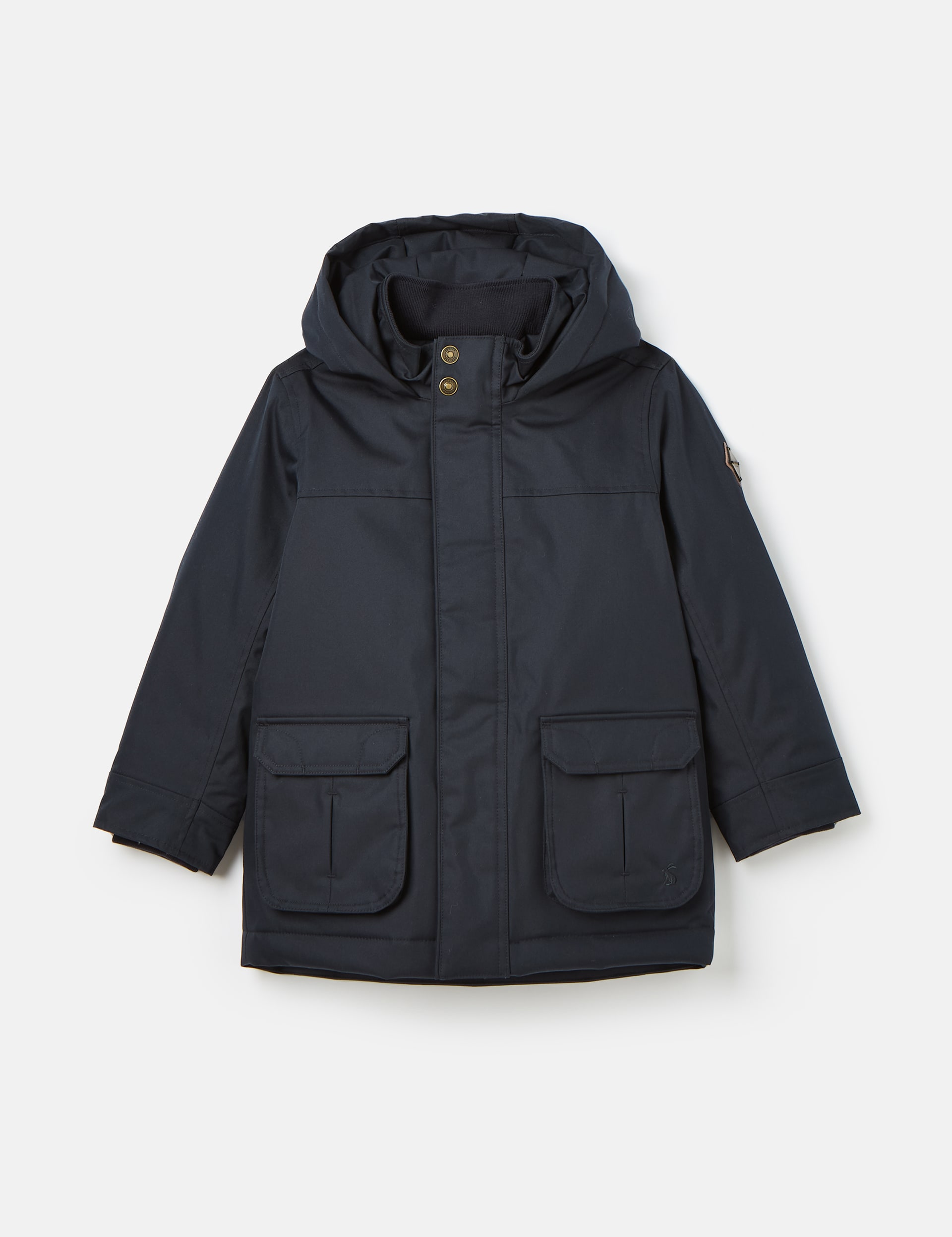 Joules Boys Cotton Rich Hooded Quilted Coat (2-12 Yrs) - 4-5Y - Navy, Navy