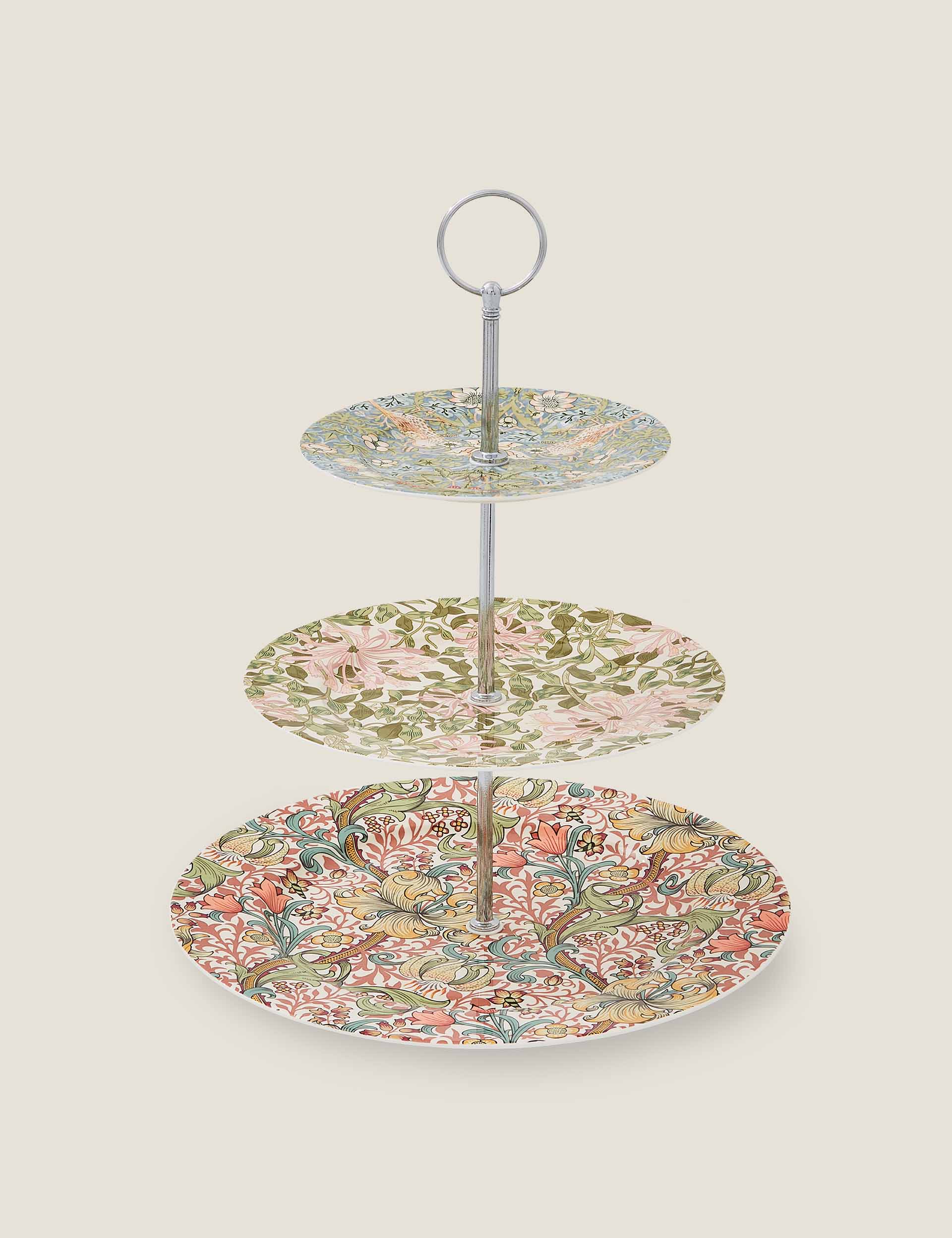 Morris & Co Patterned Round Cake Stand - Multi, Multi