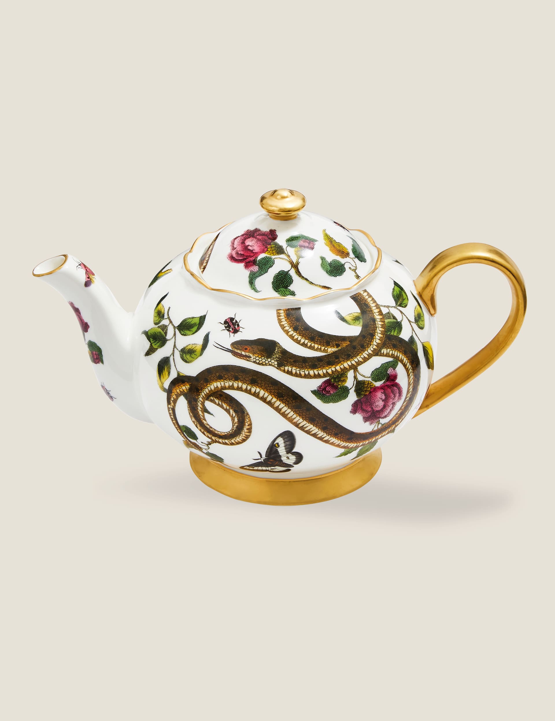 Spode Creatures of Curiosity Snake Teapot - Multi, Multi