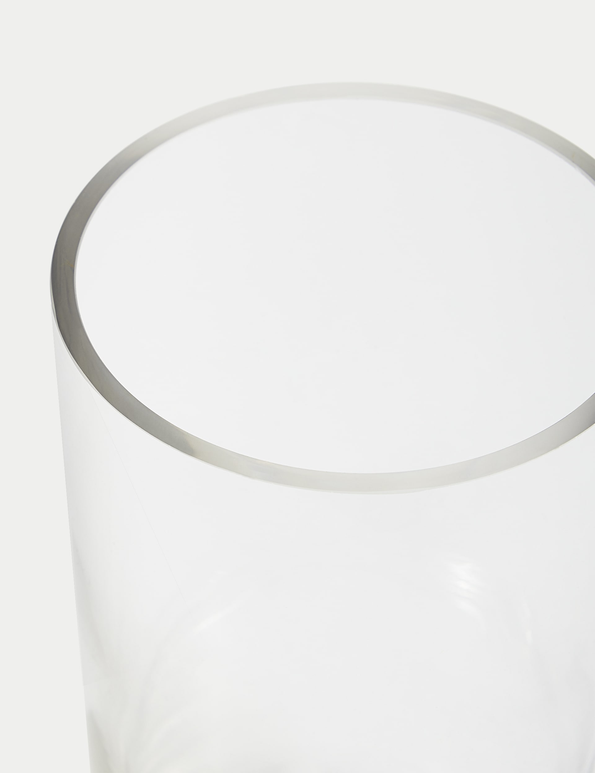 M&S Collection Medium Cylinder Vase - Clear, Clear