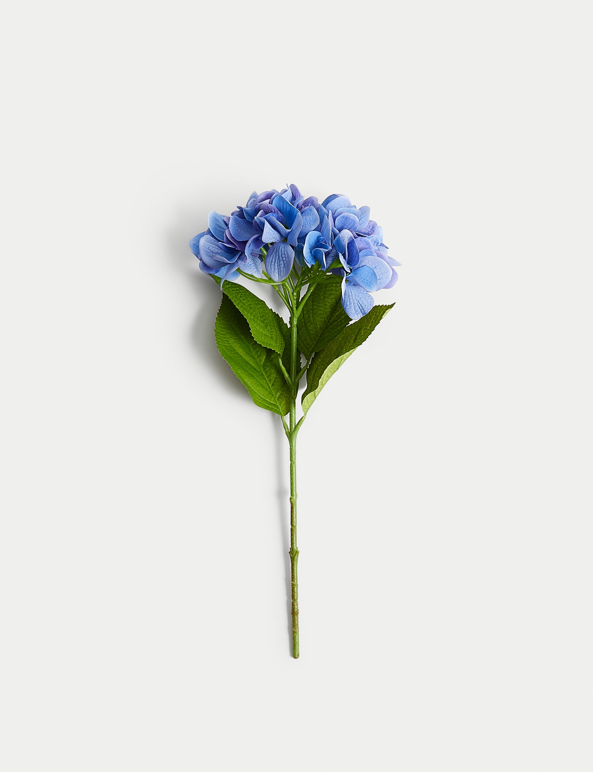 Moss & Sweetpea Set of 2 Artificial Real Touch Hydrangea Stems - Blue, Blue