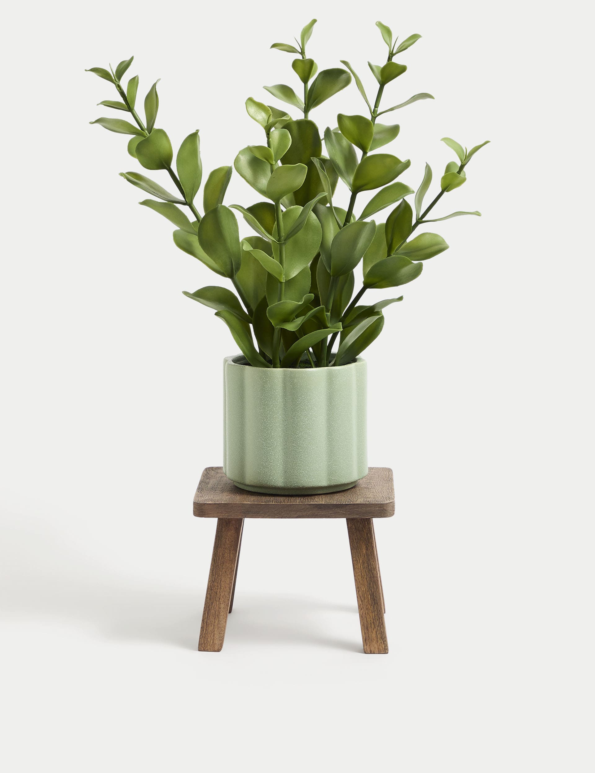 M&S Collection Wooden Planter Stand - Natural, Natural